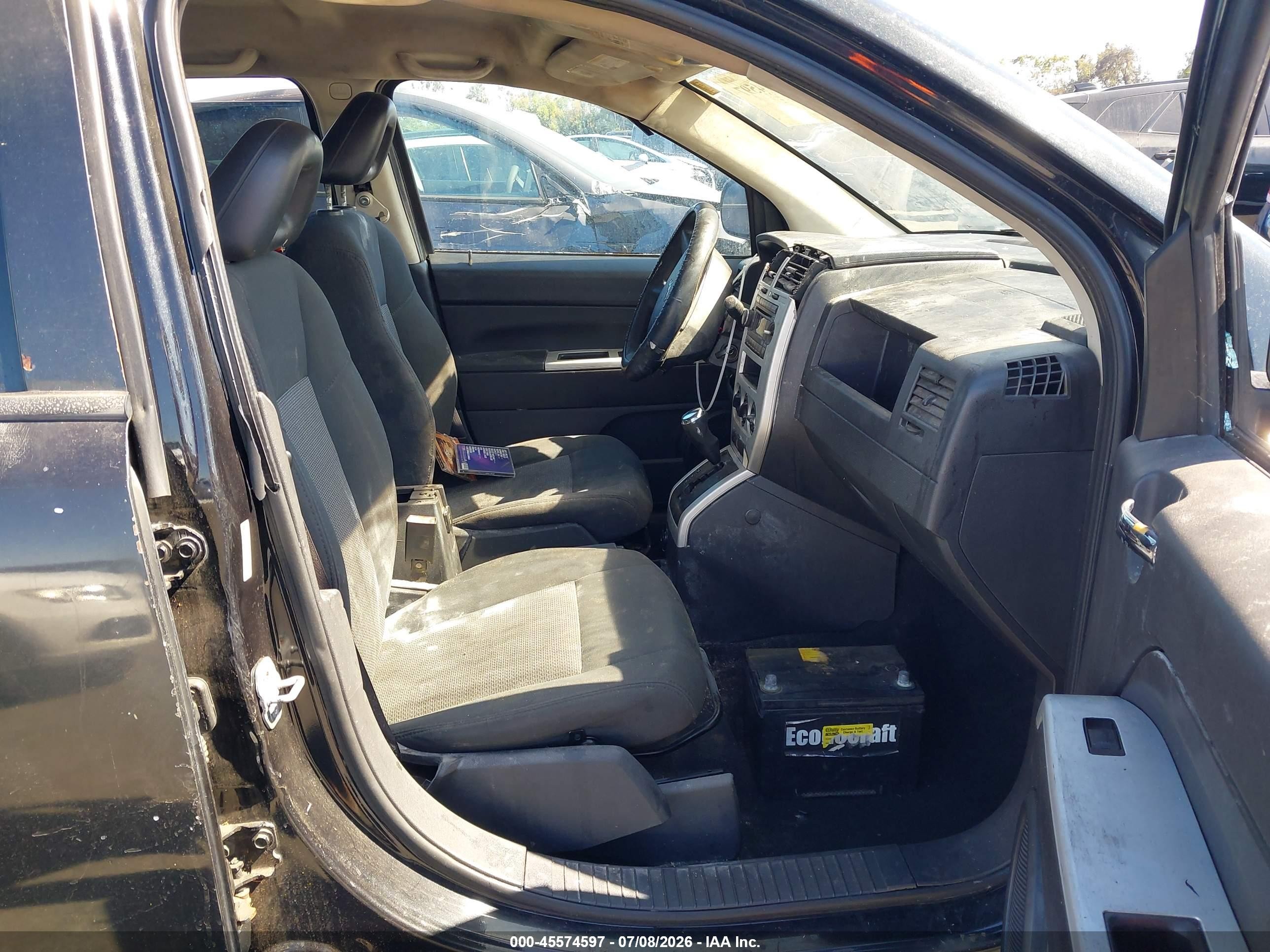 2008 Jeep Compass Sport Black vin: 1J8FT47058D615588