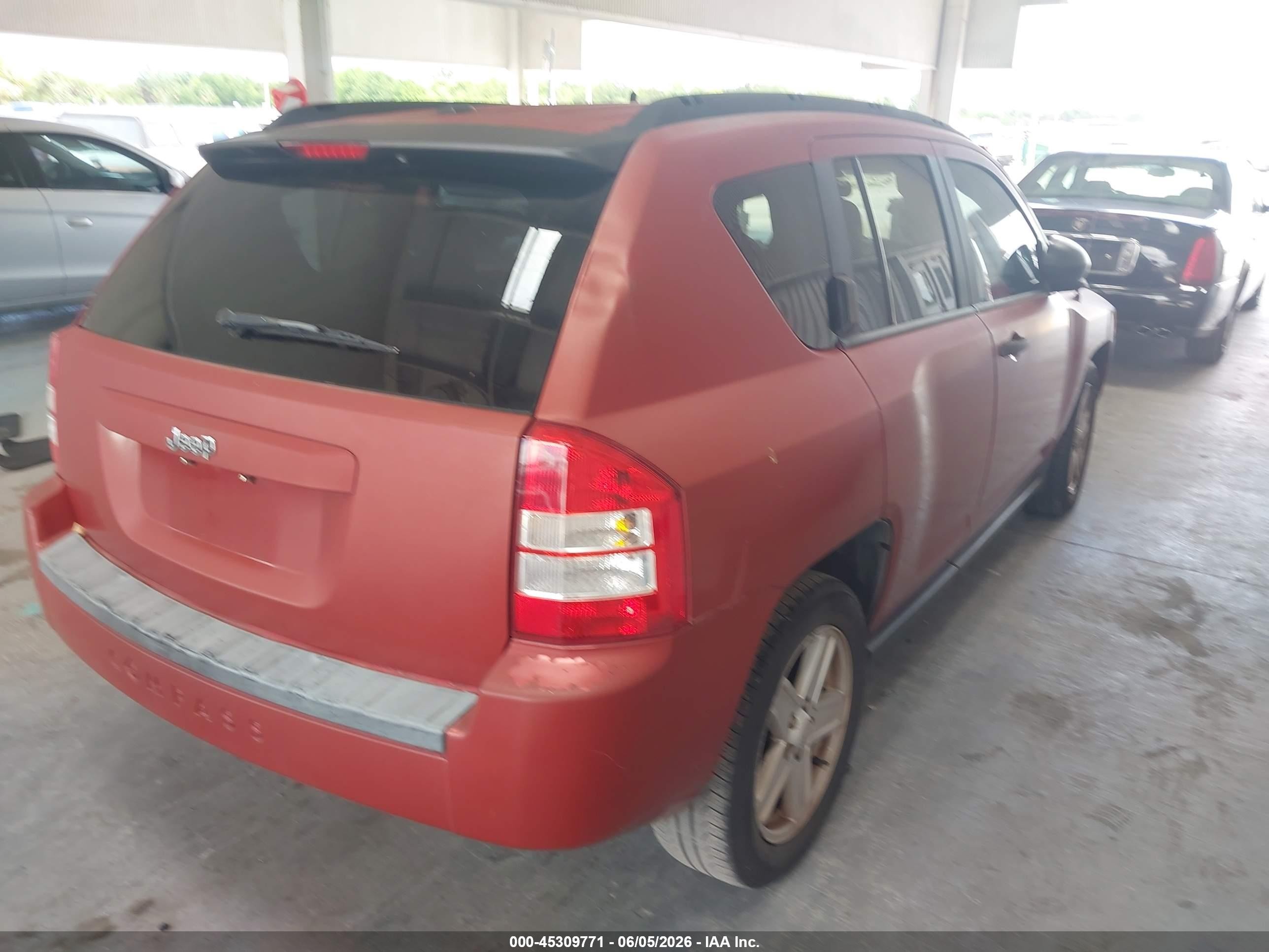 2007 Jeep Compass Sport Red vin: 1J8FT47067D391780
