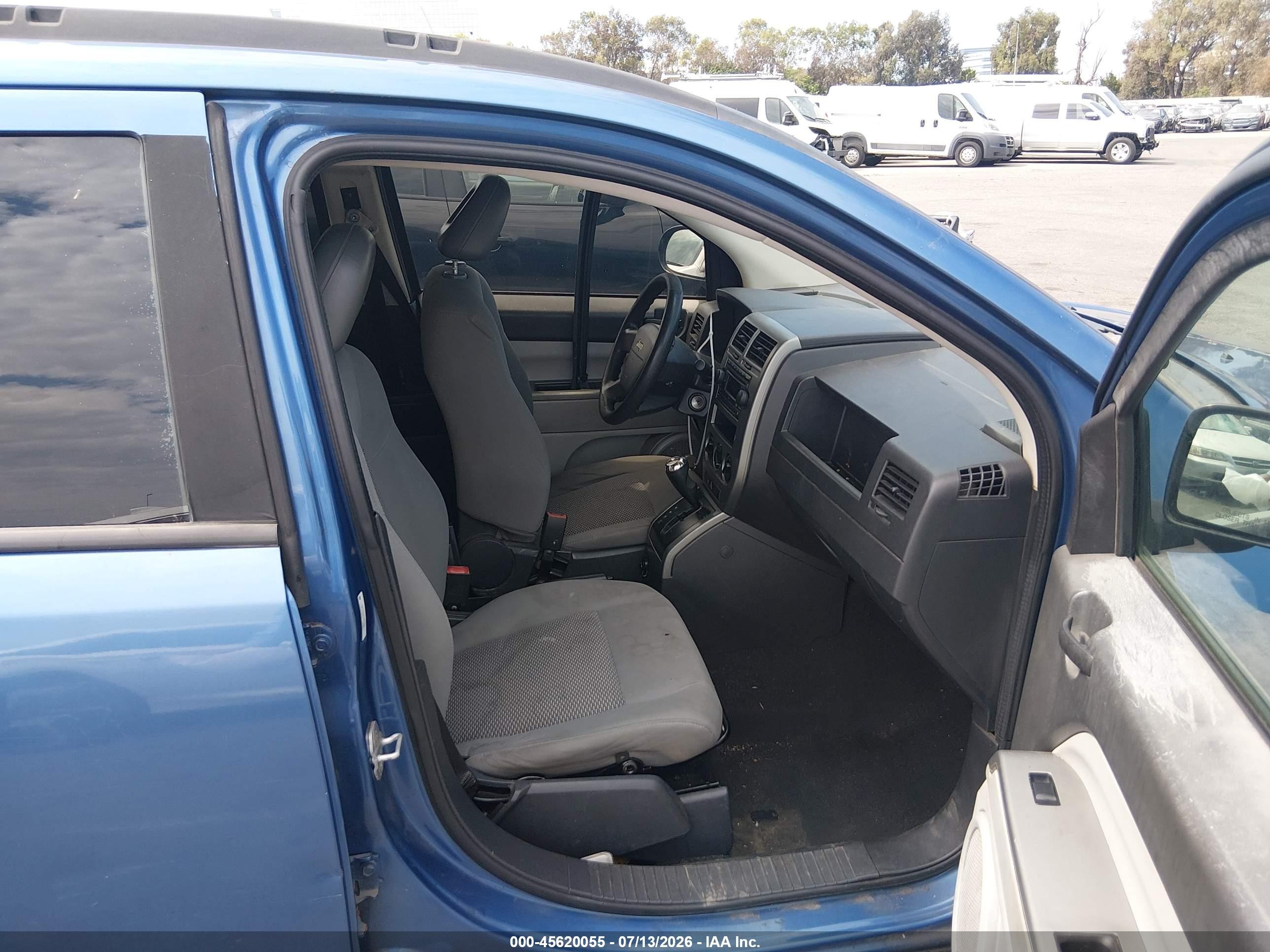2007 Jeep Compass Sport Blue vin: 1J8FT47077D334830