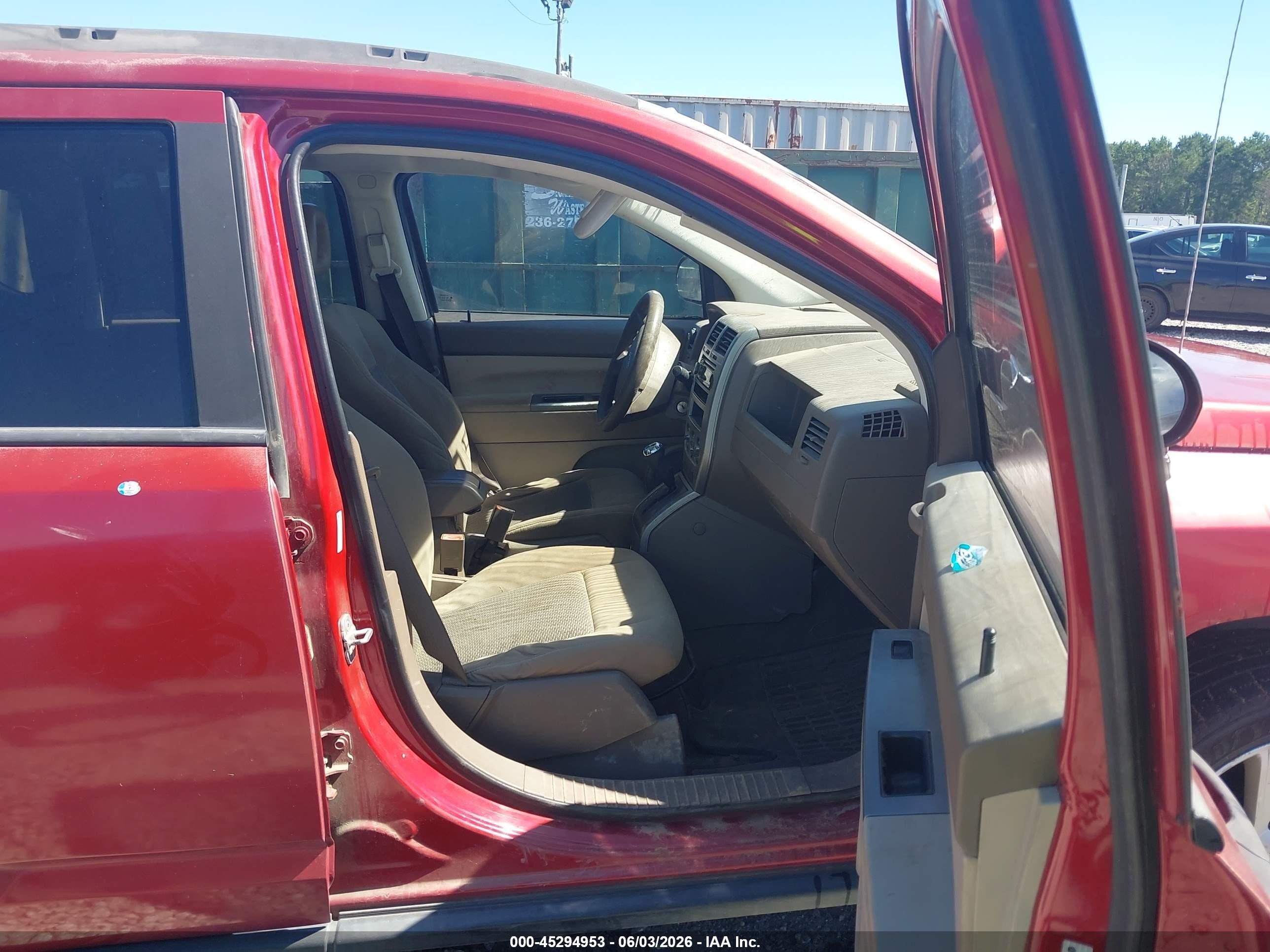 2007 Jeep Compass Sport Red vin: 1J8FT47W27D103757