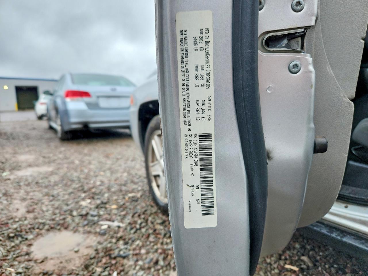 2007 Jeep Compass Silver vin: 1J8FT47W27D418848