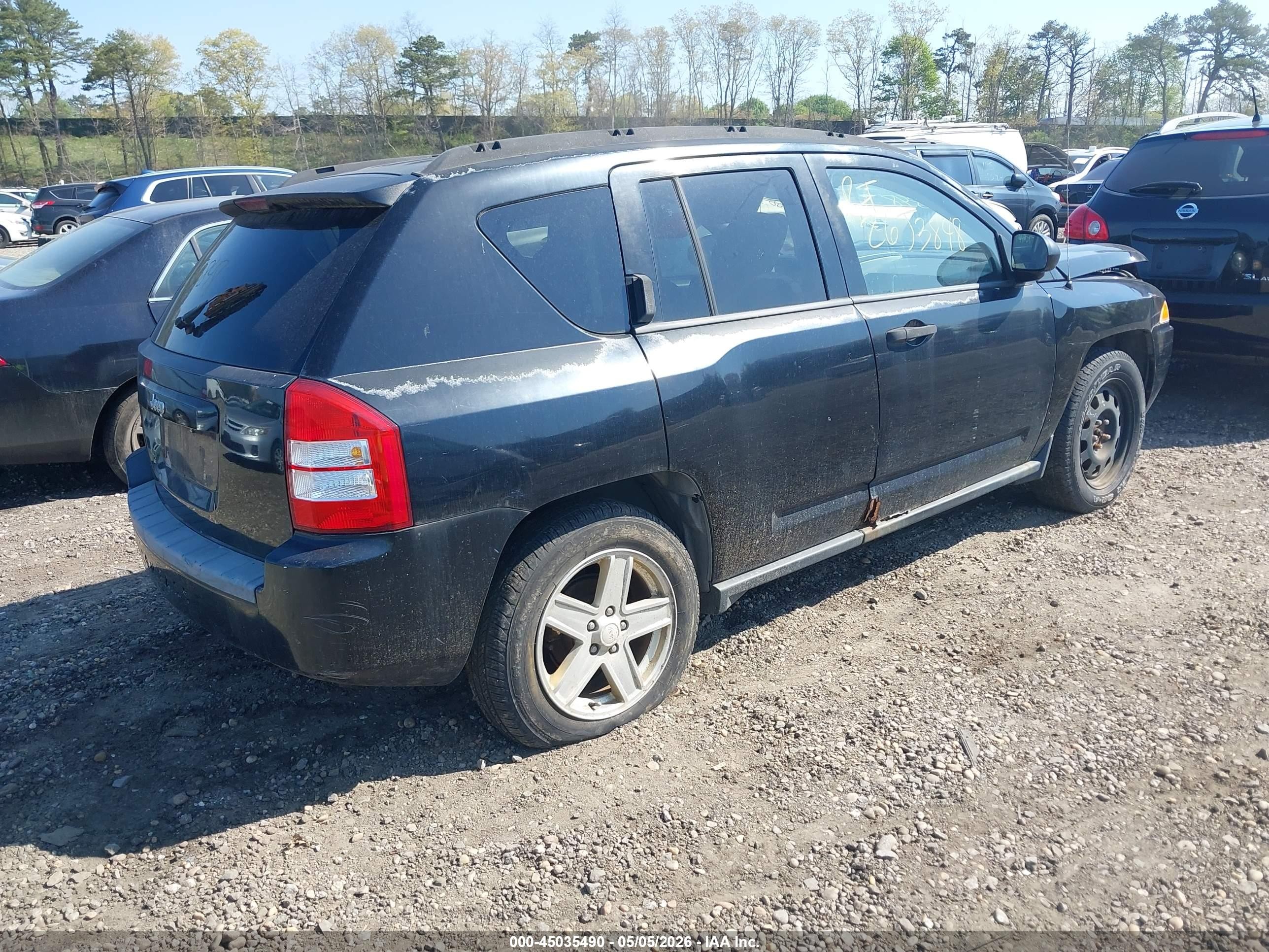 2007 Jeep Compass Sport Черный vin: 1J8FT47W37D190035