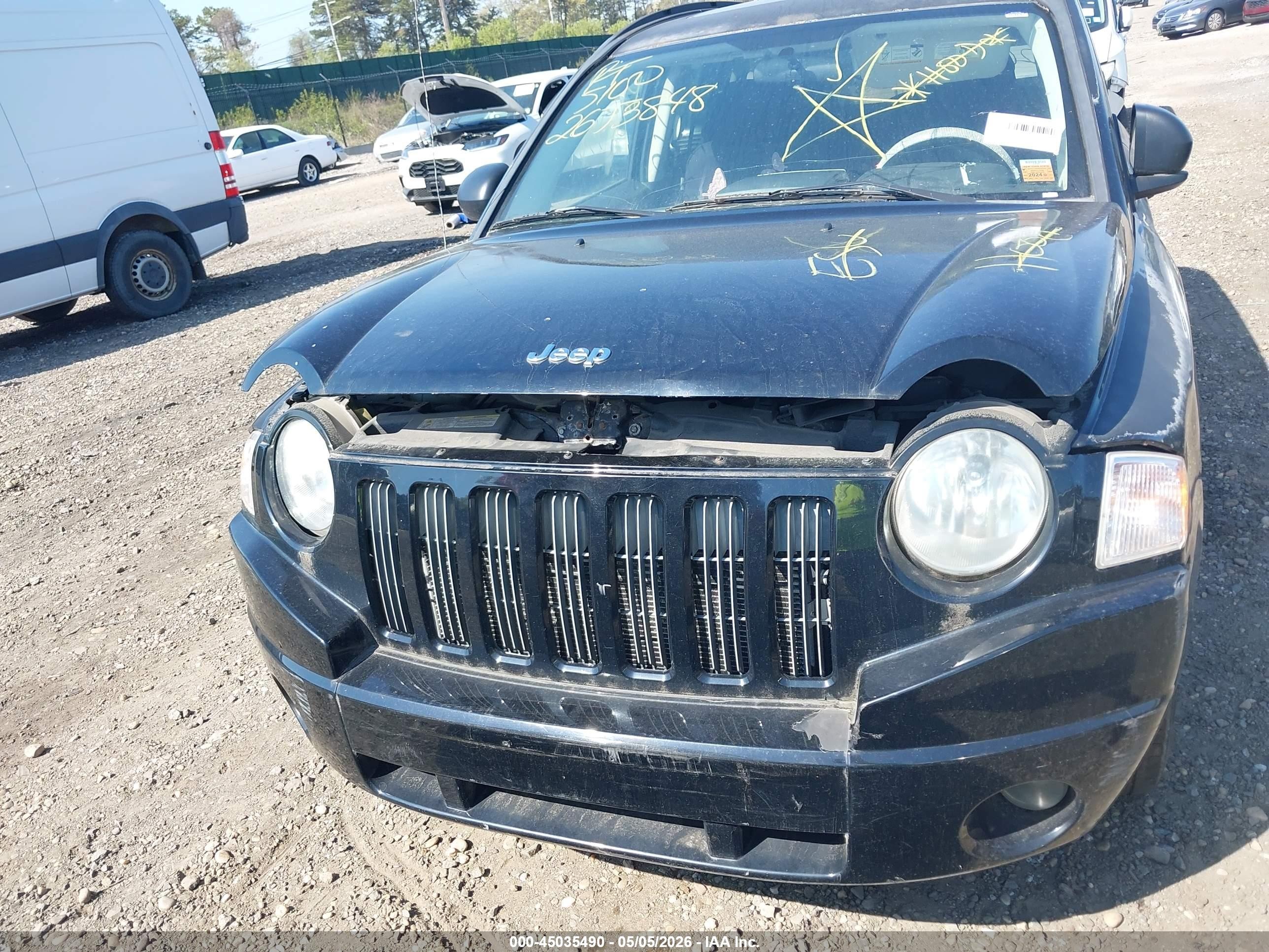 2007 Jeep Compass Sport Черный vin: 1J8FT47W37D190035