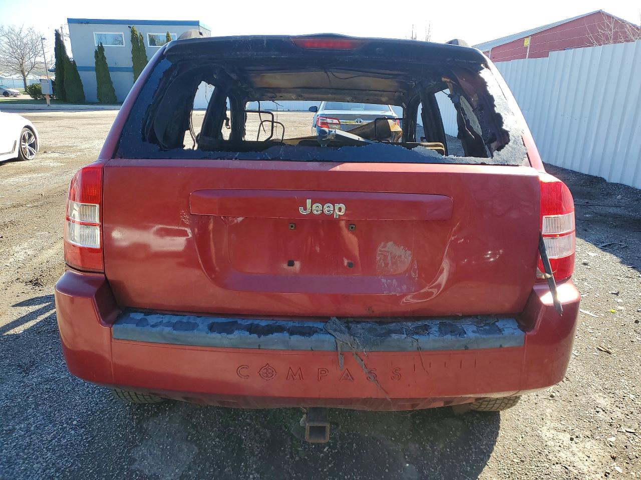 2008 Jeep Compass Sport Red vin: 1J8FT47W48D522422