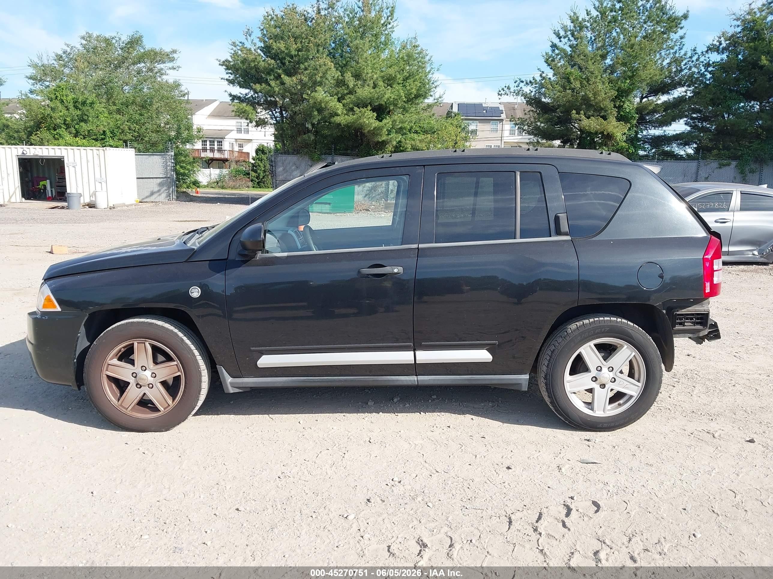 2008 Jeep Compass Sport Black vin: 1J8FT47W58D602151