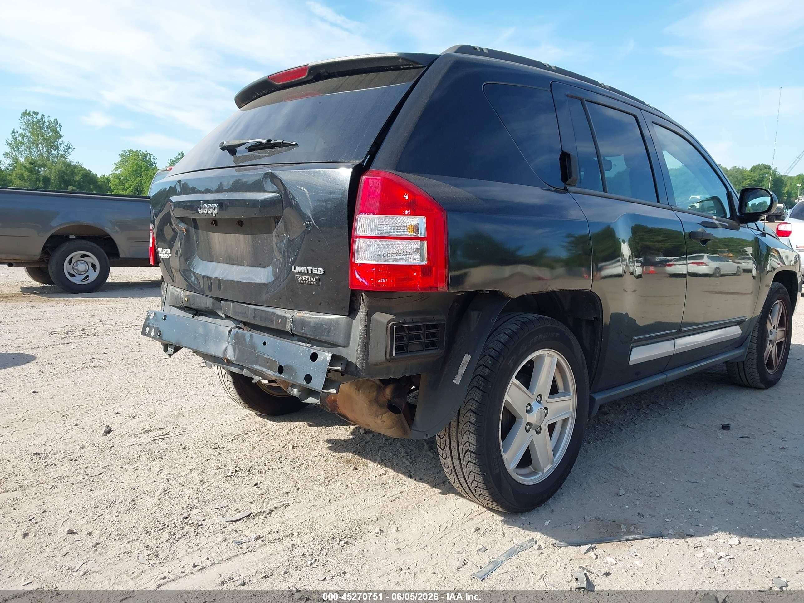 2008 Jeep Compass Sport Black vin: 1J8FT47W58D602151