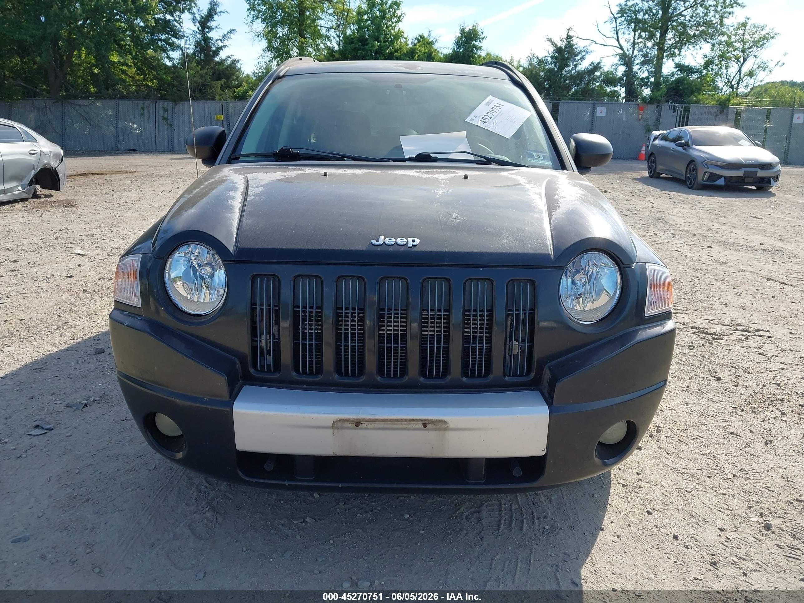 2008 Jeep Compass Sport Black vin: 1J8FT47W58D602151