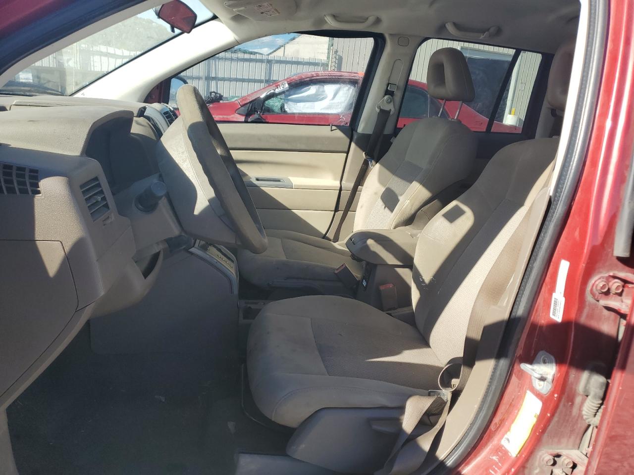 2007 Jeep Compass Maroon vin: 1J8FT47W87D153739
