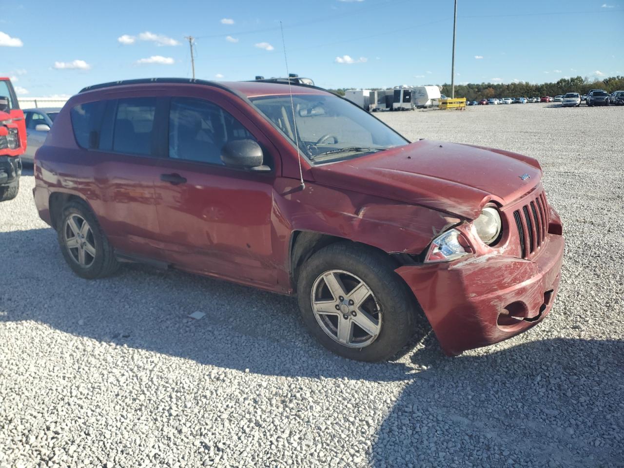 2007 Jeep Compass Maroon vin: 1J8FT47W87D153739