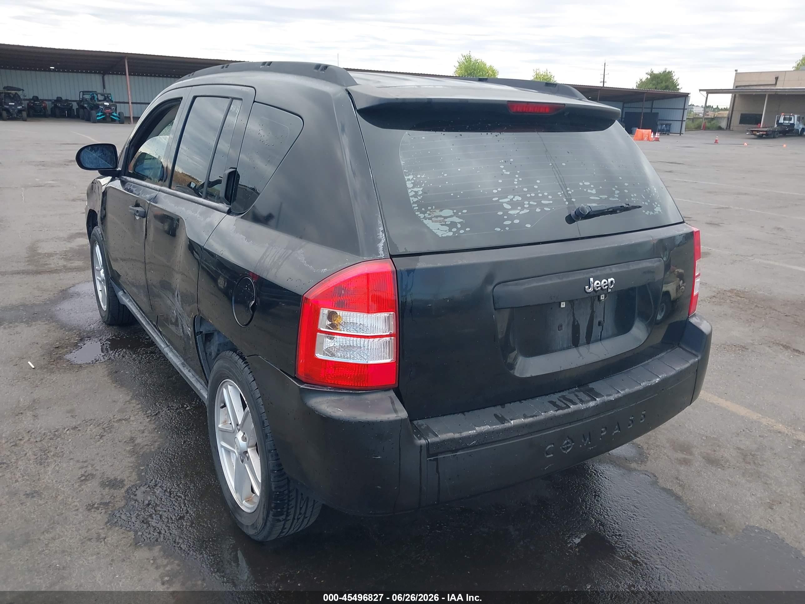2007 Jeep Compass Sport Black vin: 1J8FT47W87D222042