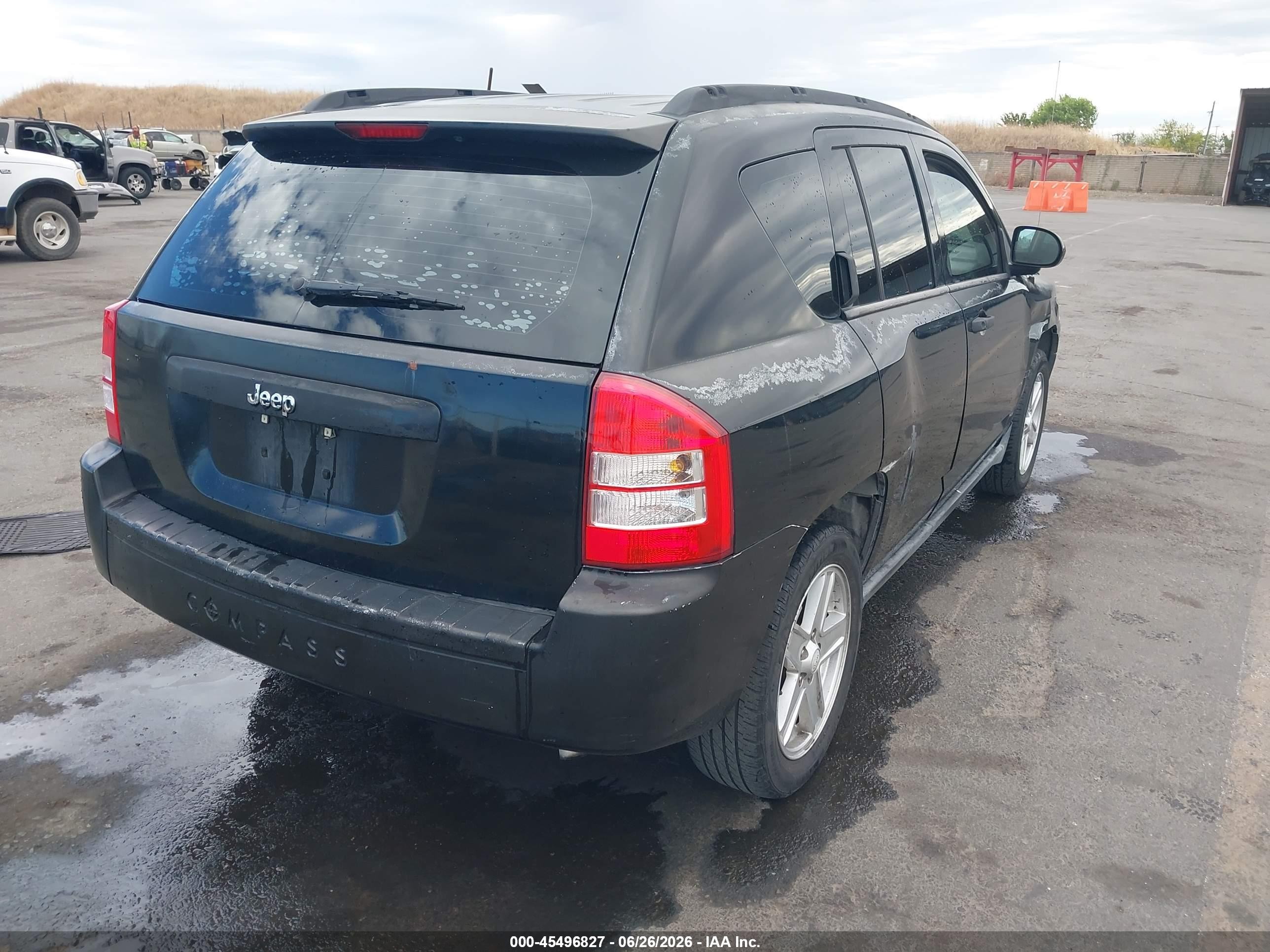 2007 Jeep Compass Sport Black vin: 1J8FT47W87D222042