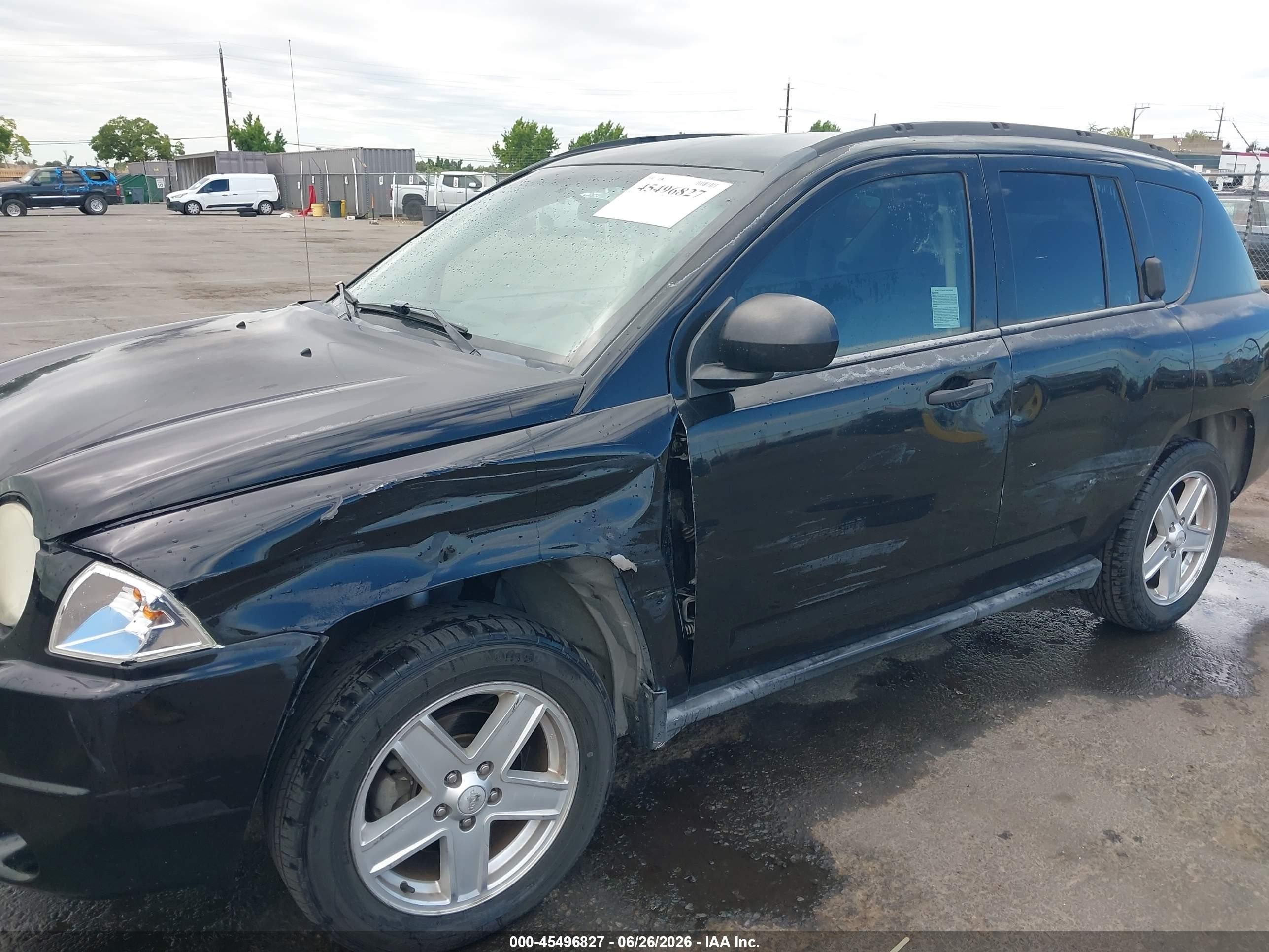 2007 Jeep Compass Sport Black vin: 1J8FT47W87D222042