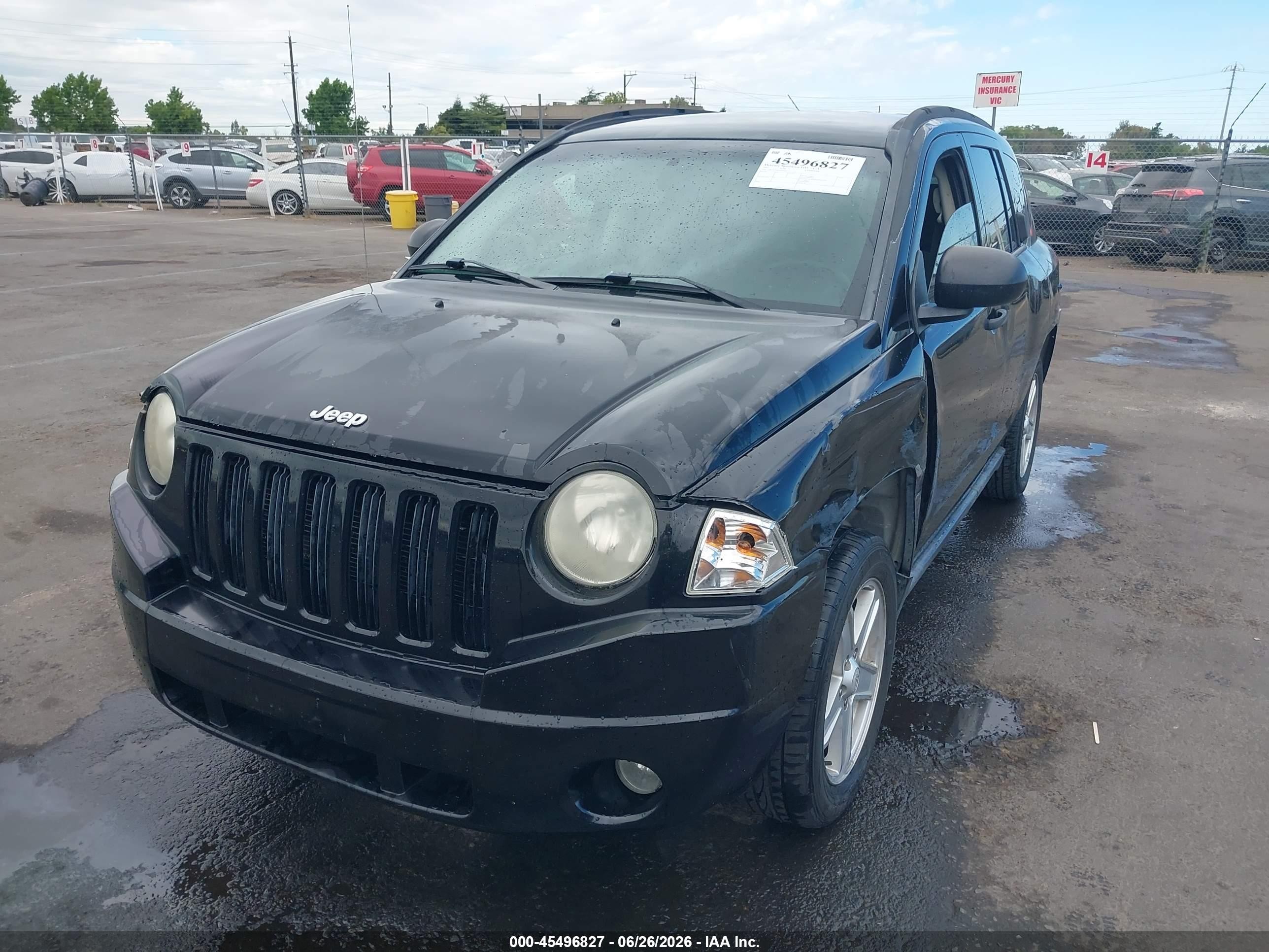 2007 Jeep Compass Sport Black vin: 1J8FT47W87D222042