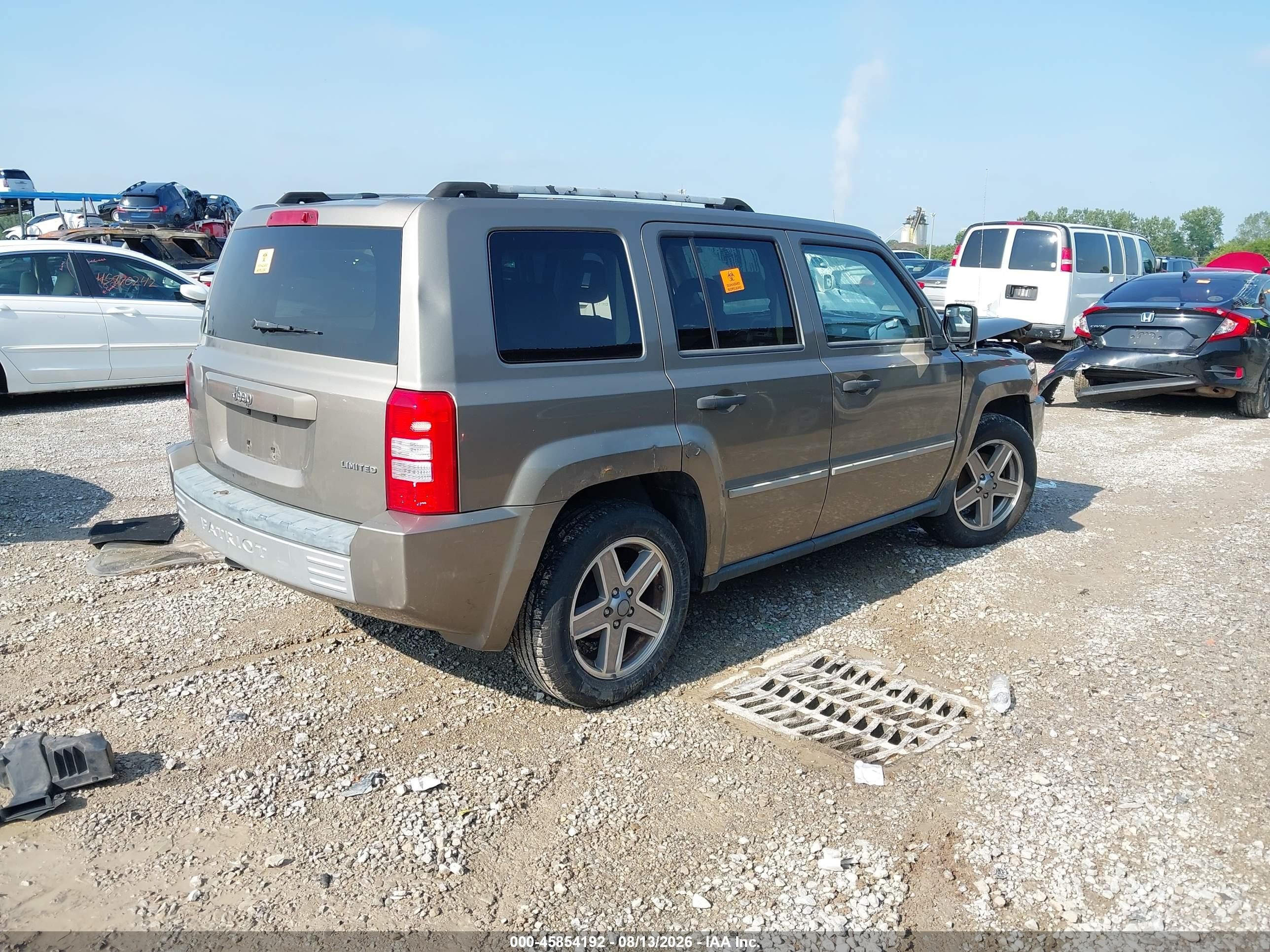 2008 Jeep Patriot Limited Gold vin: 1J8FT48W78D558233