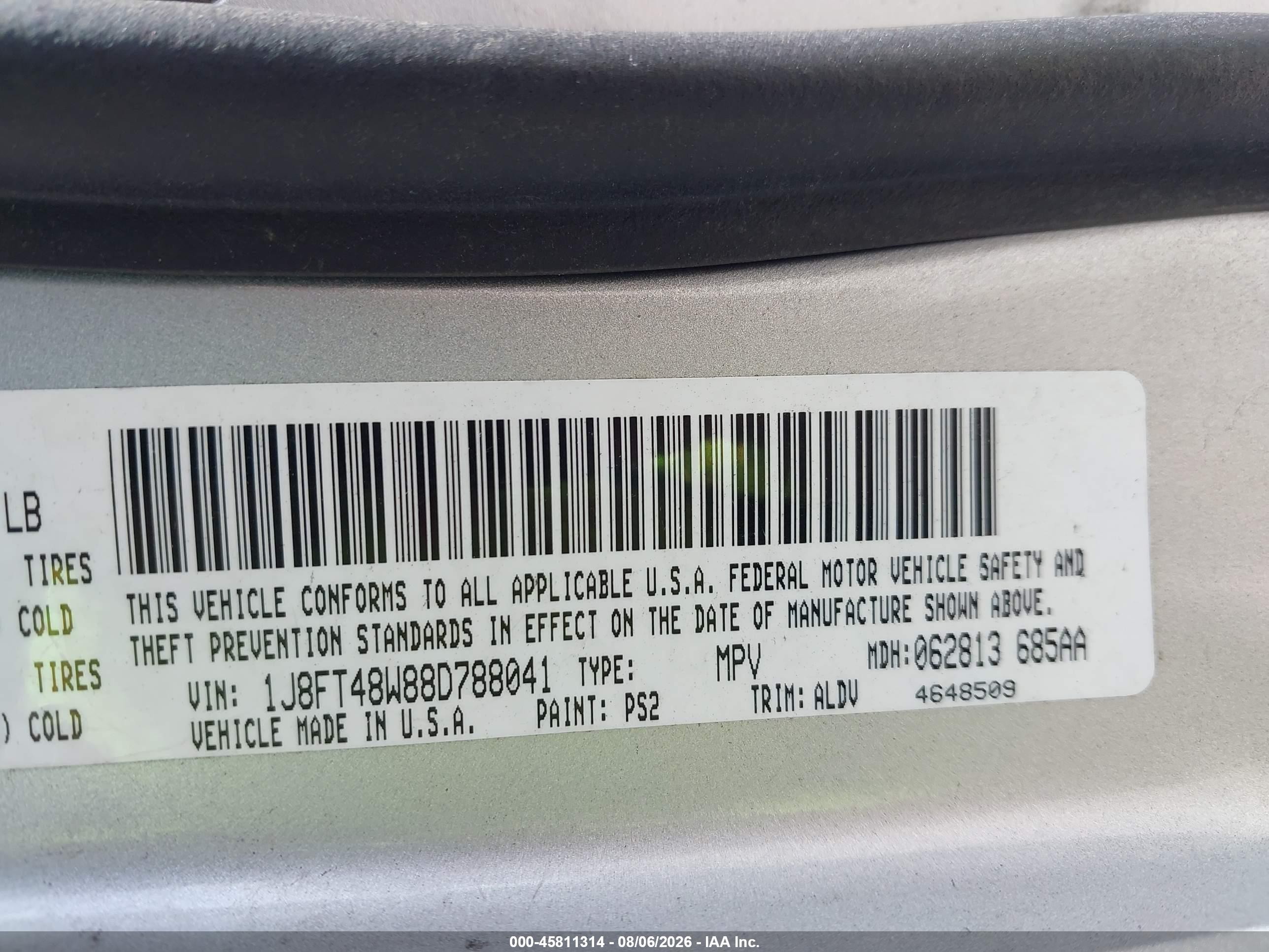 2008 Jeep Patriot Limited Серебряный vin: 1J8FT48W88D788041