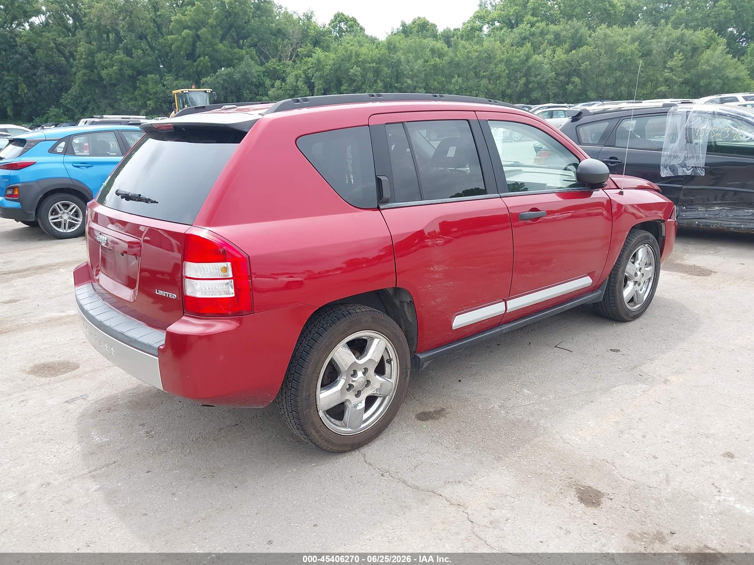 2007 Jeep Compass Limited Red vin: 1J8FT57W27D292190