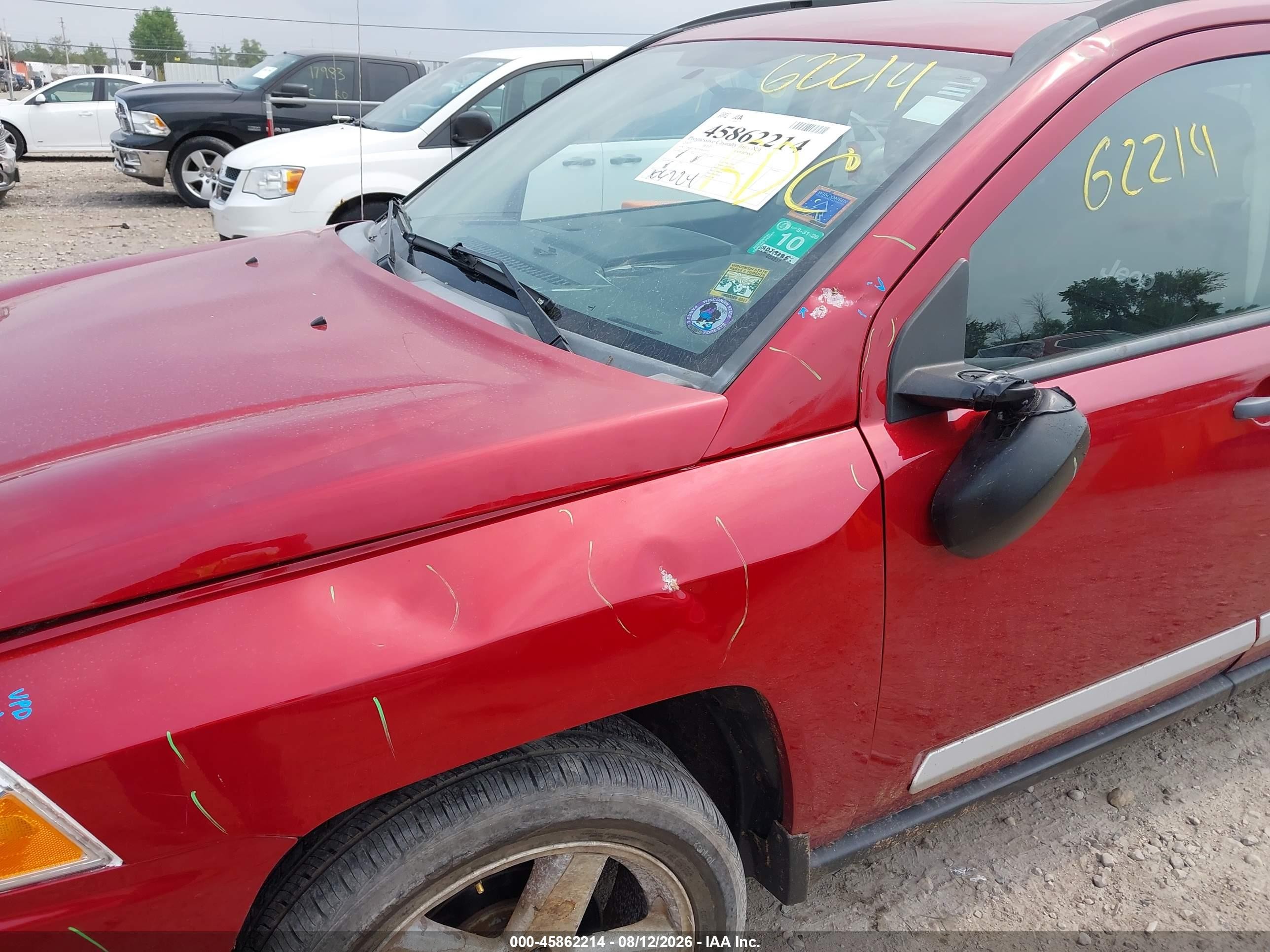 2007 Jeep Compass Limited Red vin: 1J8FT57W27D430553