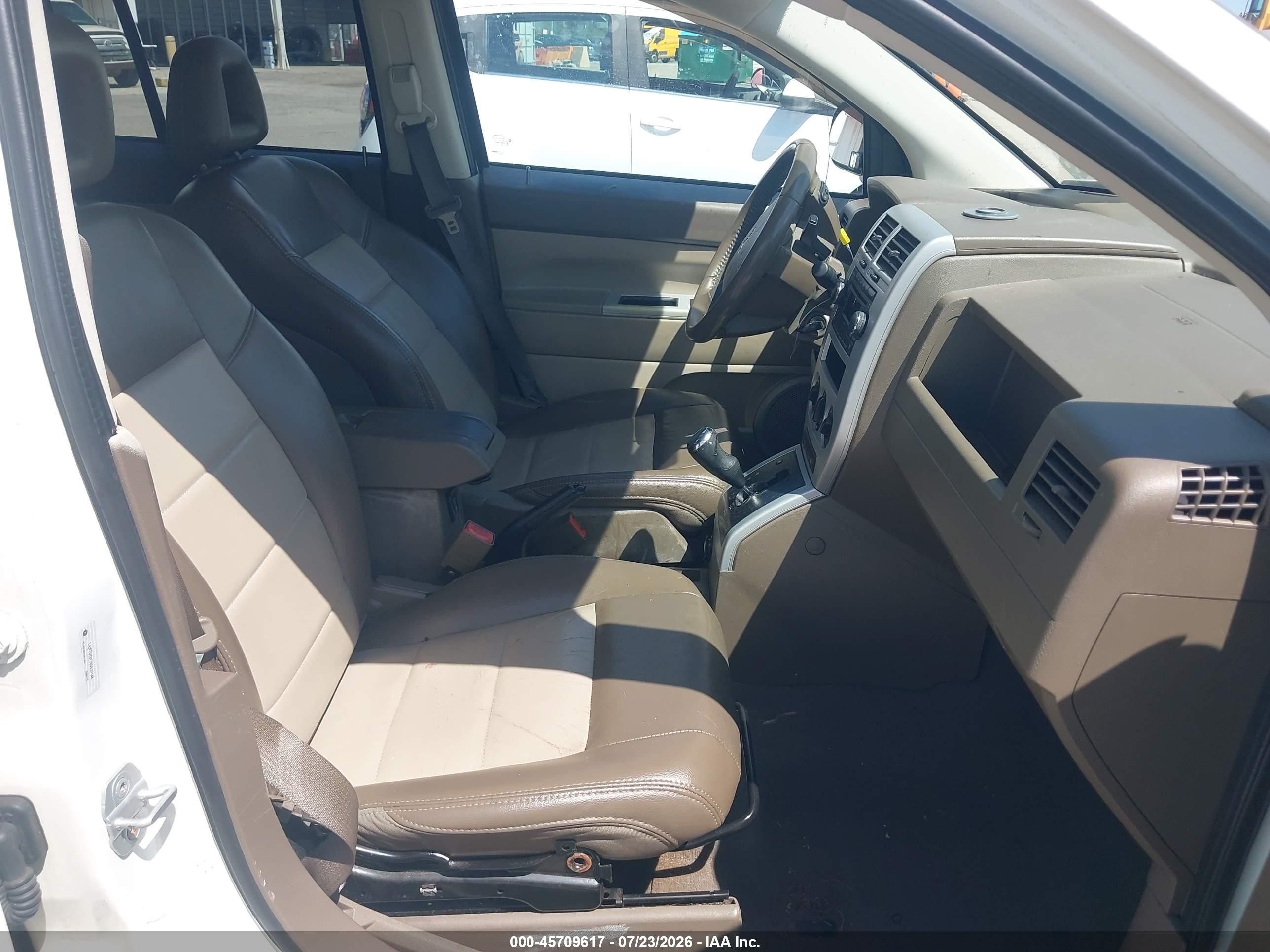 2008 Jeep Compass Limited White vin: 1J8FT57W38D637146