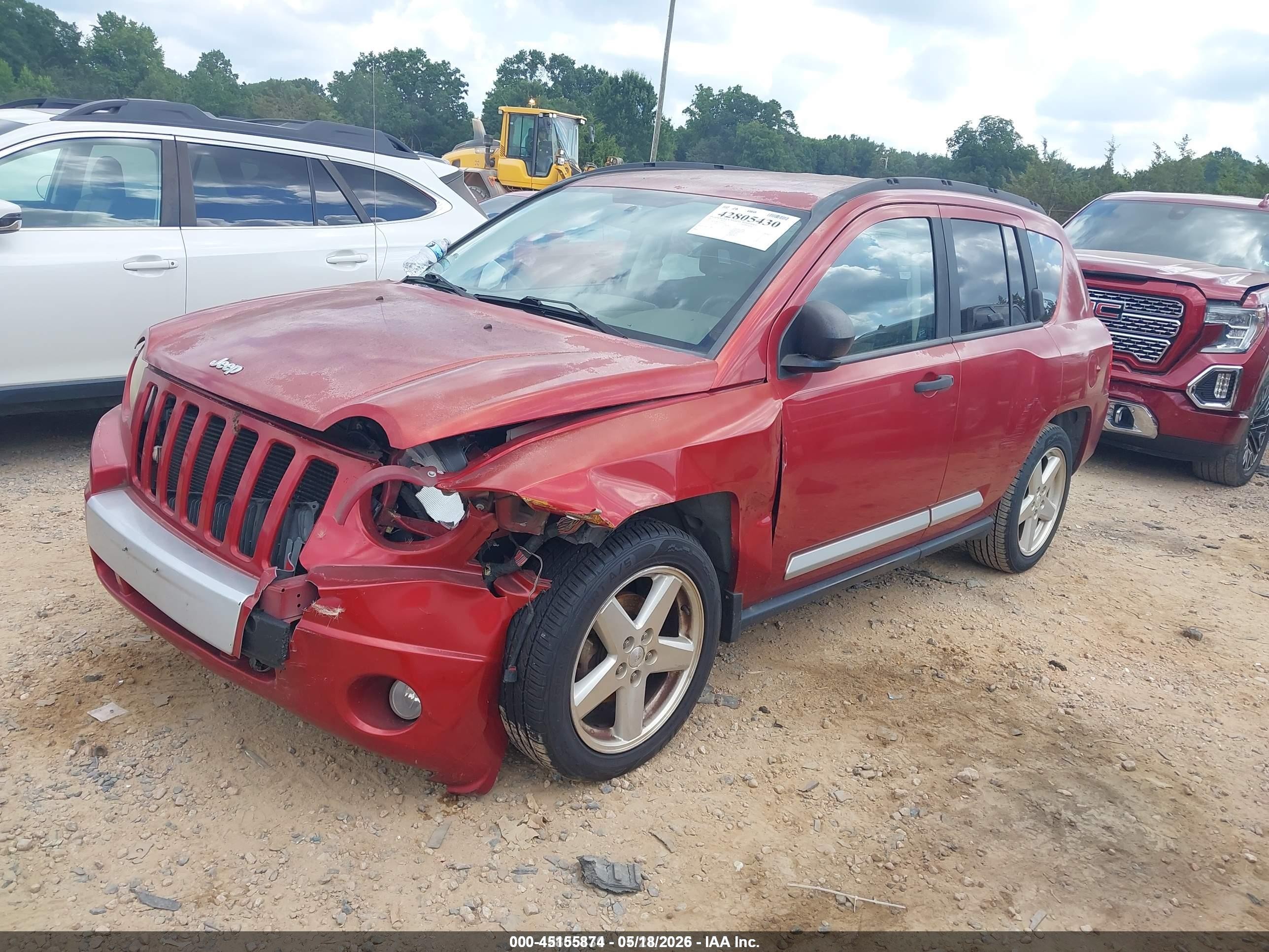 2007 Jeep Compass Limited Red vin: 1J8FT57W77D241655