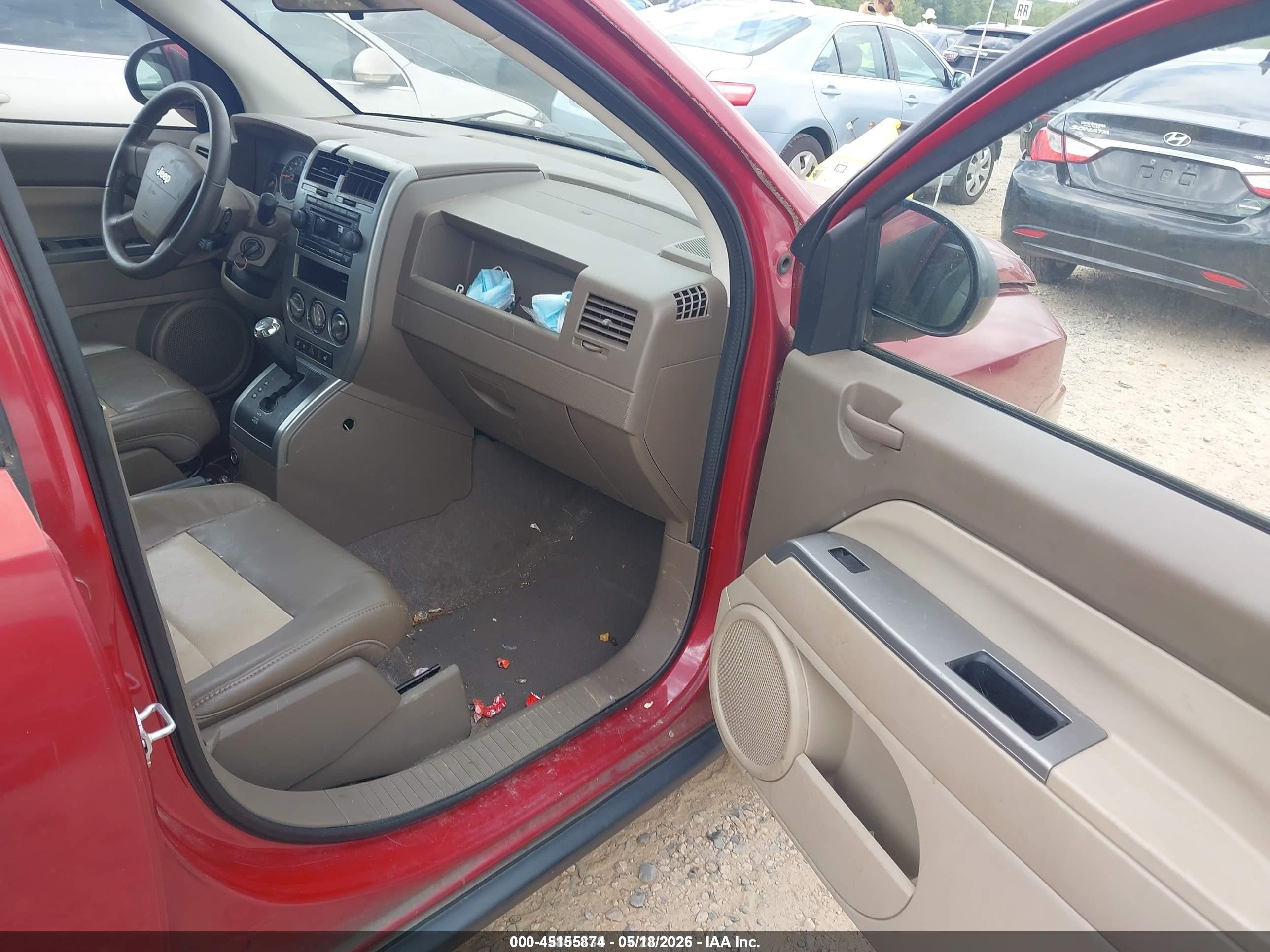 2007 Jeep Compass Limited Red vin: 1J8FT57W77D241655