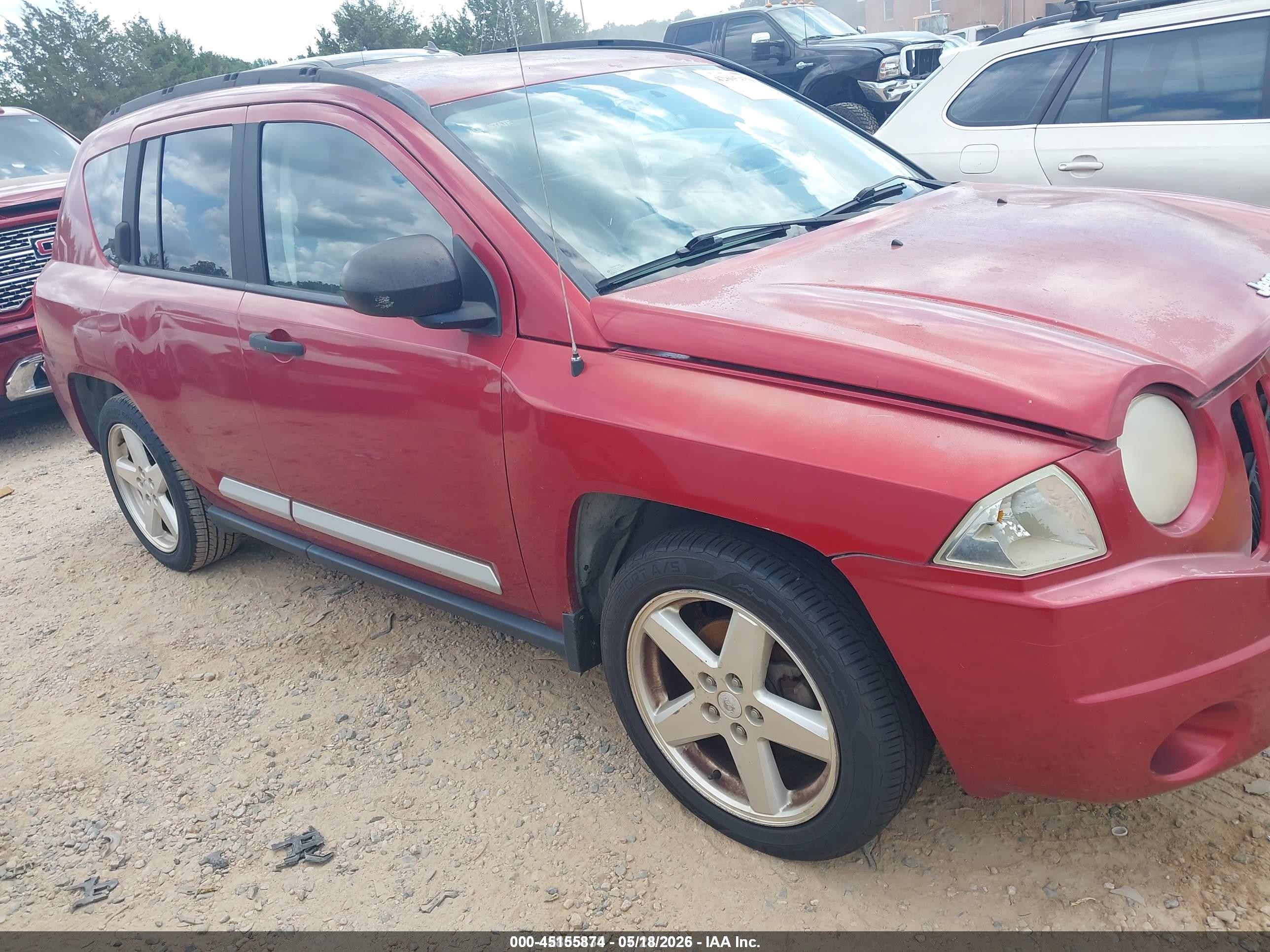 2007 Jeep Compass Limited Red vin: 1J8FT57W77D241655