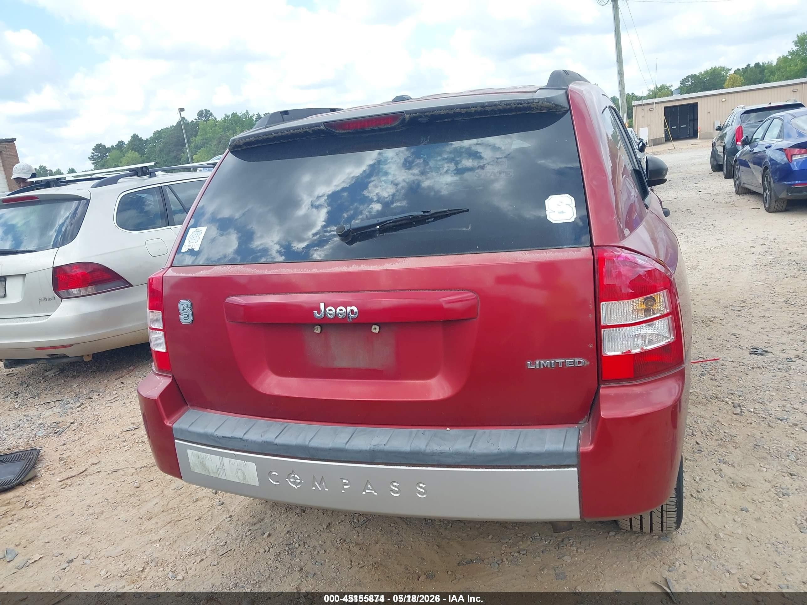 2007 Jeep Compass Limited Red vin: 1J8FT57W77D241655