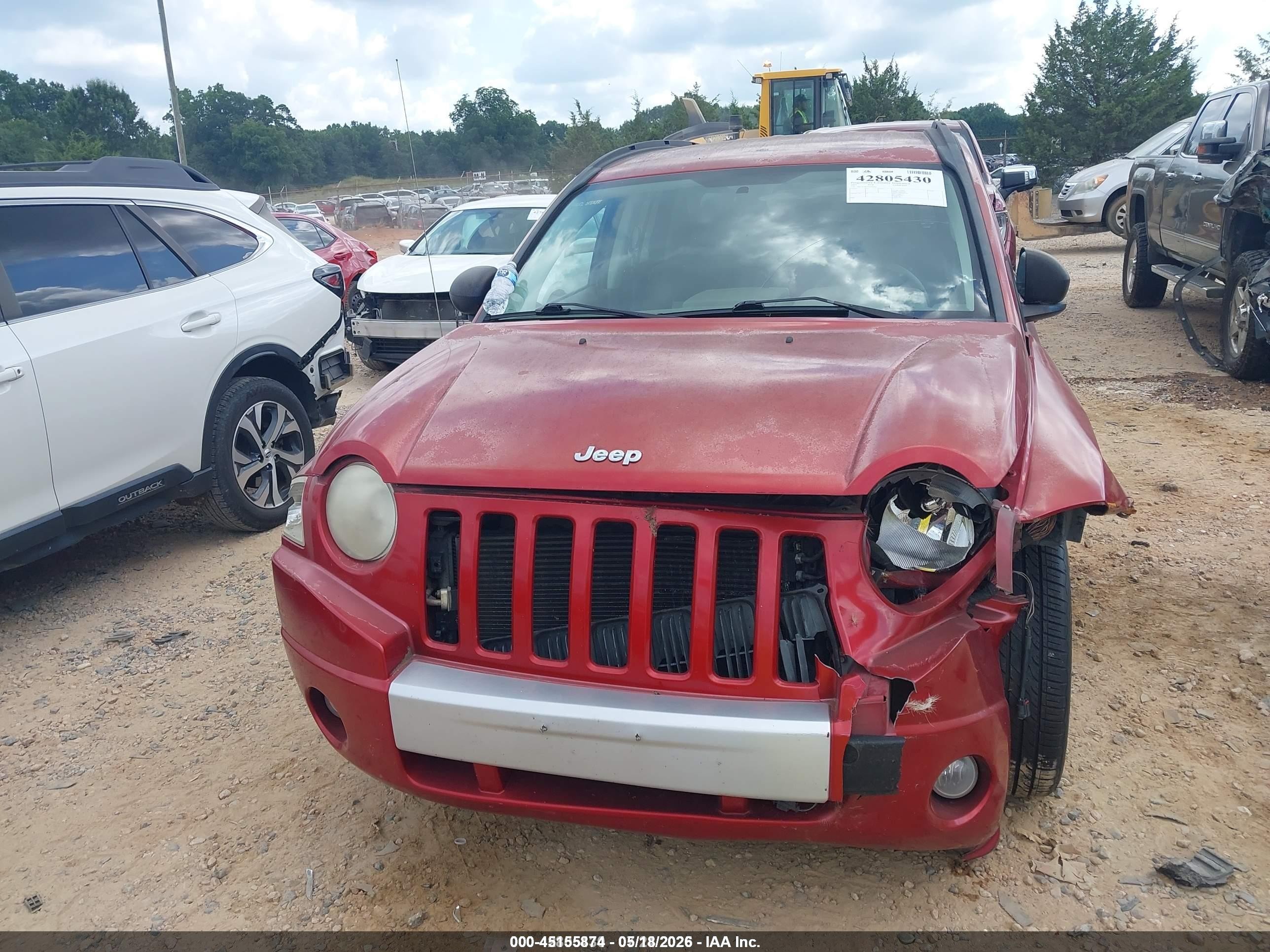2007 Jeep Compass Limited Red vin: 1J8FT57W77D241655