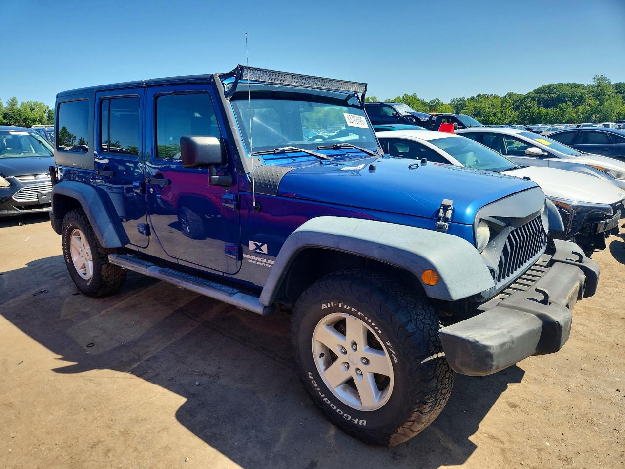 2009 Jeep Wrangler Unlimited X Blue vin: 1J8GA39159L729558