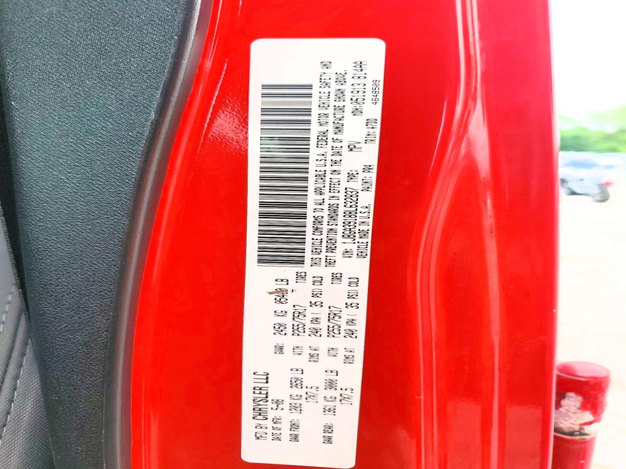 2008 Jeep Wrangler Unlimited X Red vin: 1J8GA39188L632837