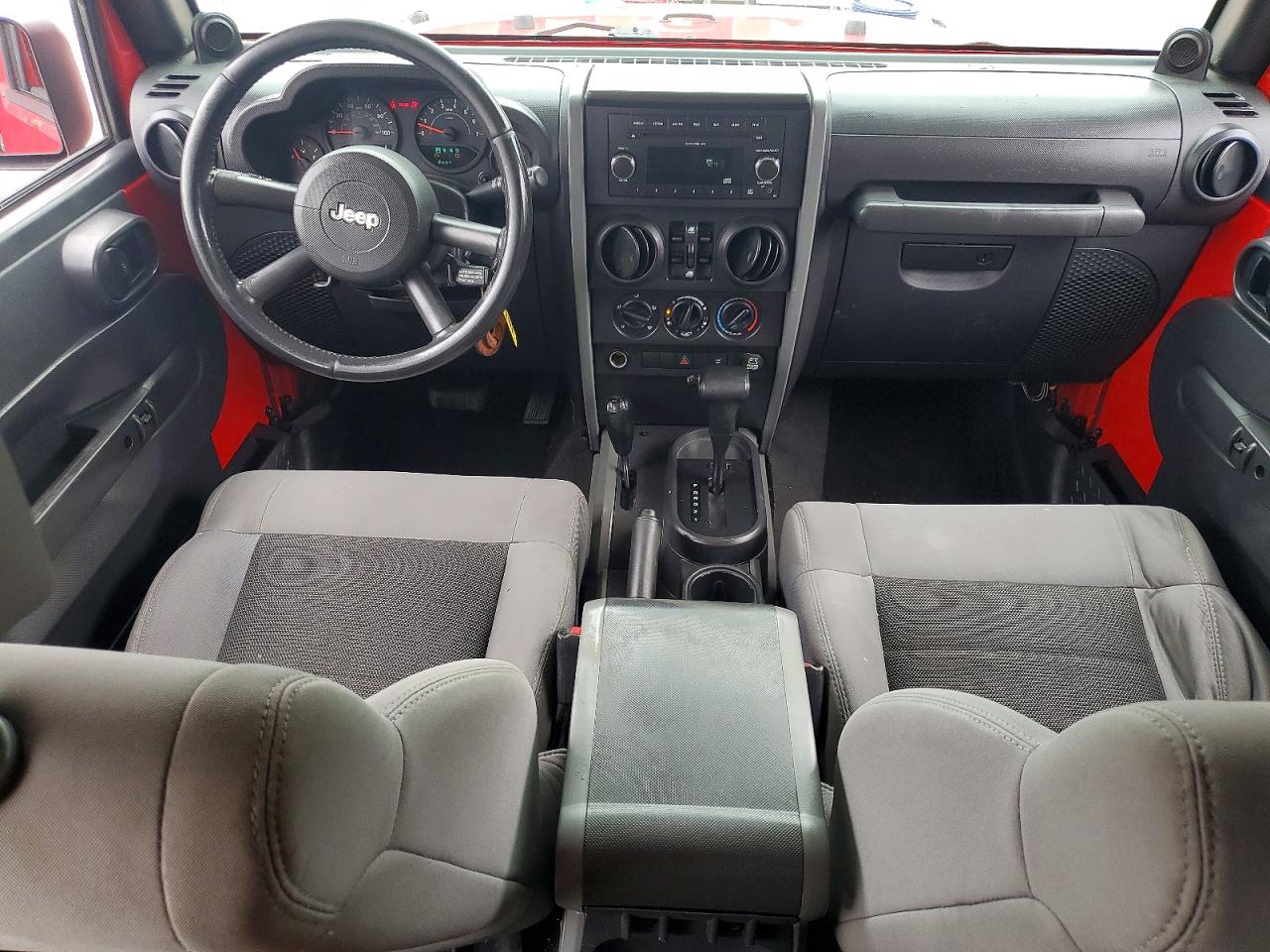 2008 Jeep Wrangler Unlimited X Red vin: 1J8GA39188L632837
