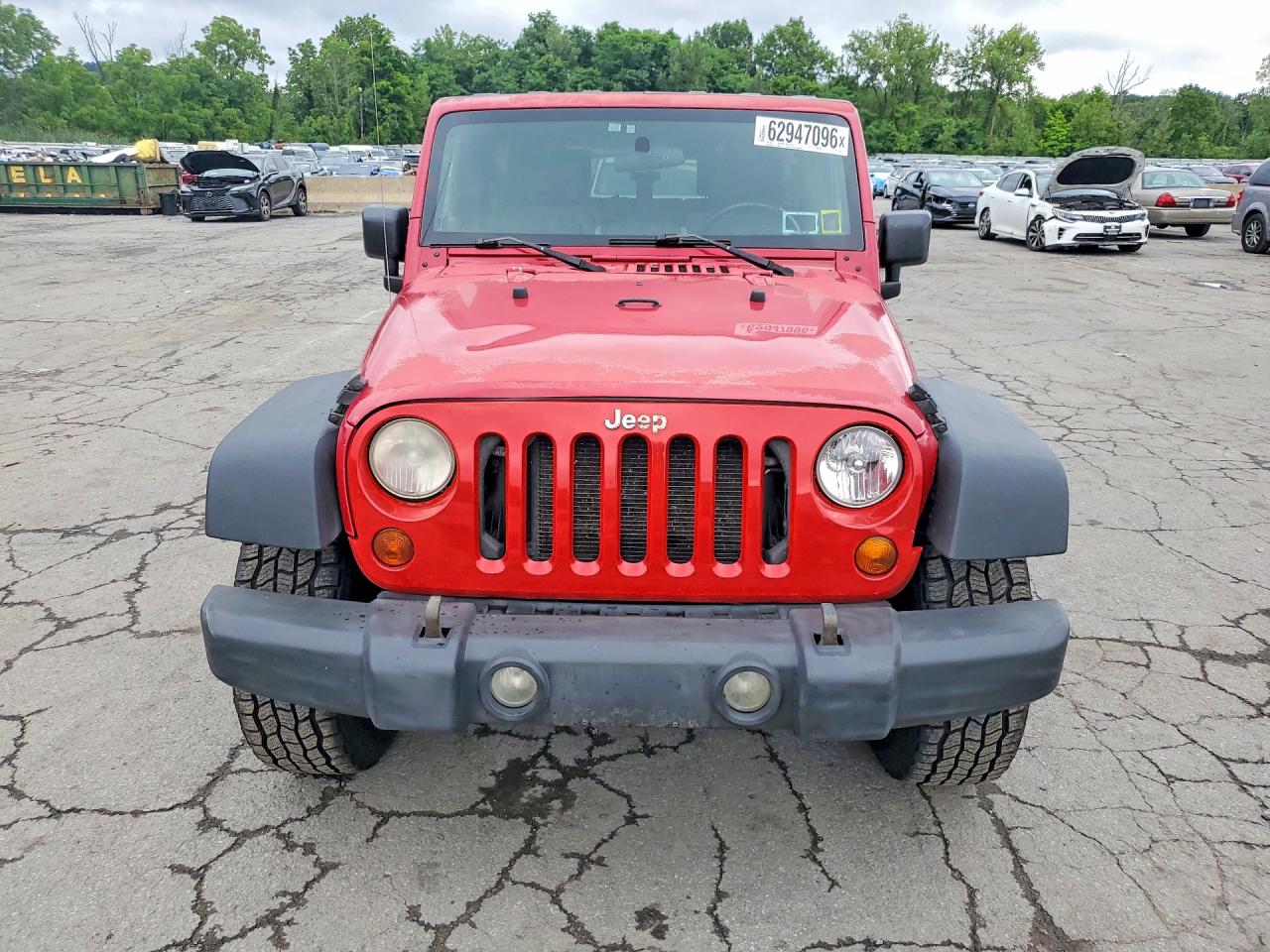 2008 Jeep Wrangler Unlimited X Red vin: 1J8GA39188L632837