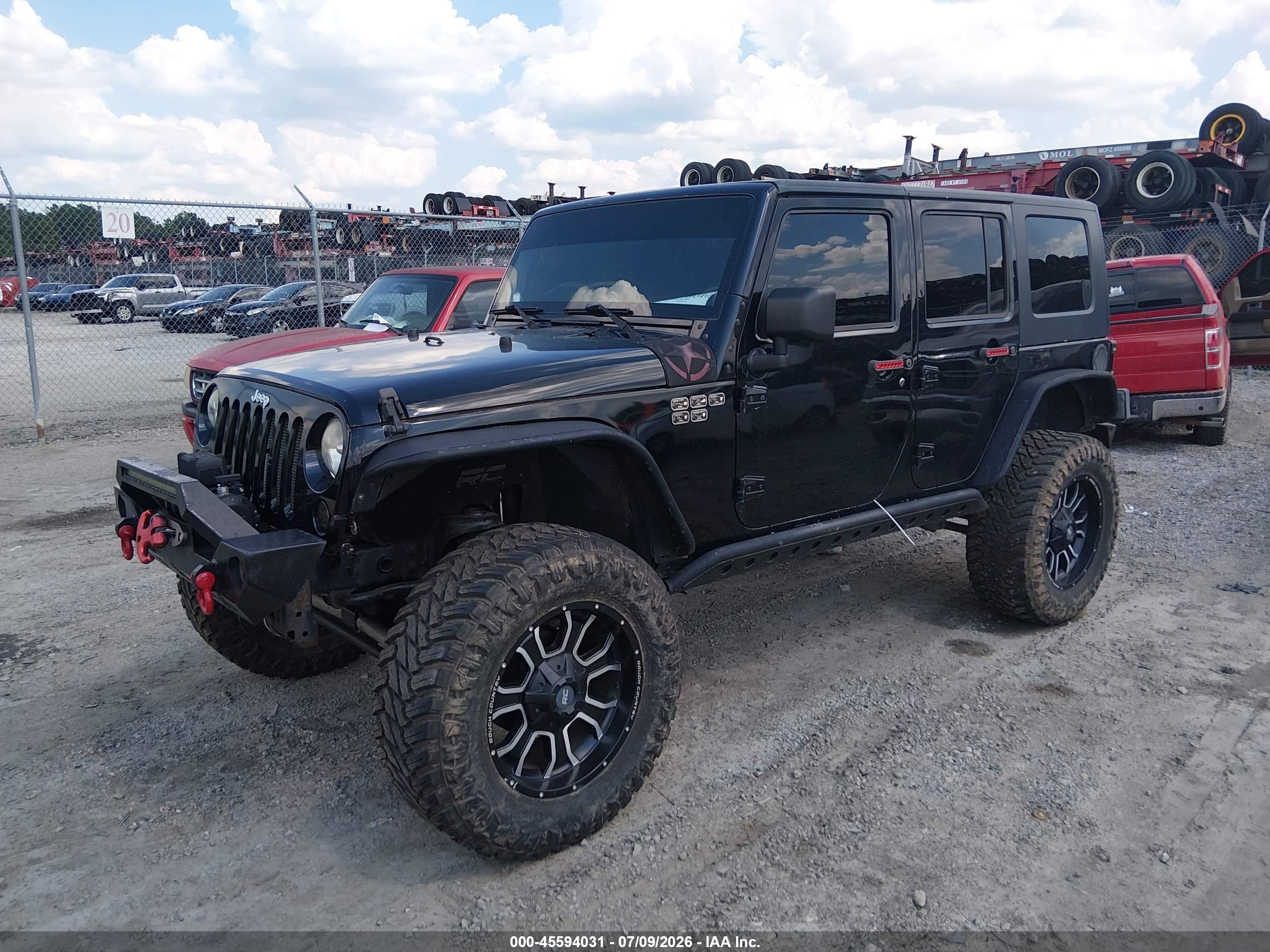 2008 Jeep Wrangler Unlimited X Black vin: 1J8GA39198L652207