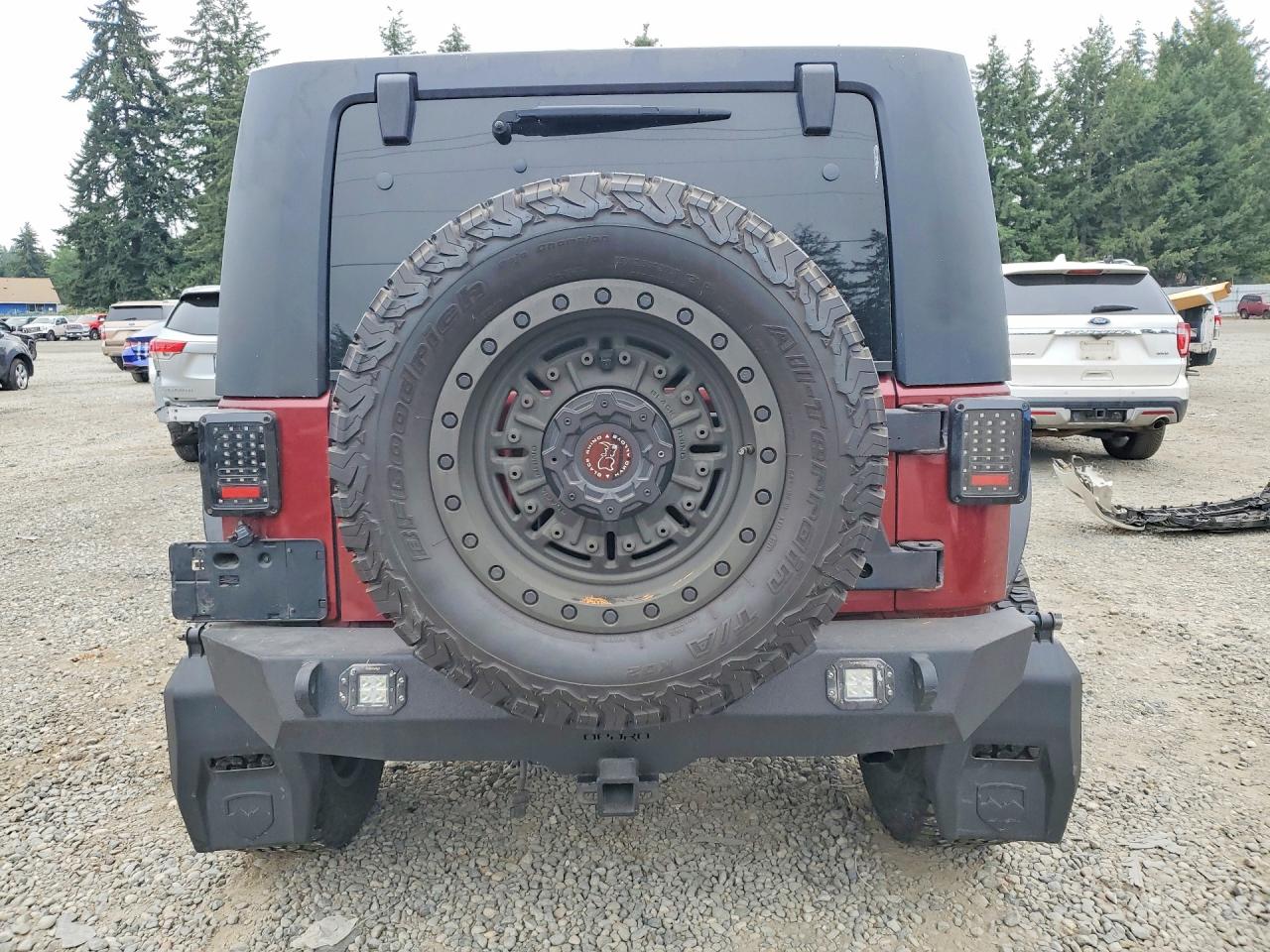 2008 Jeep Wrangler Unlimited X Бордовый vin: 1J8GA391X8L594205