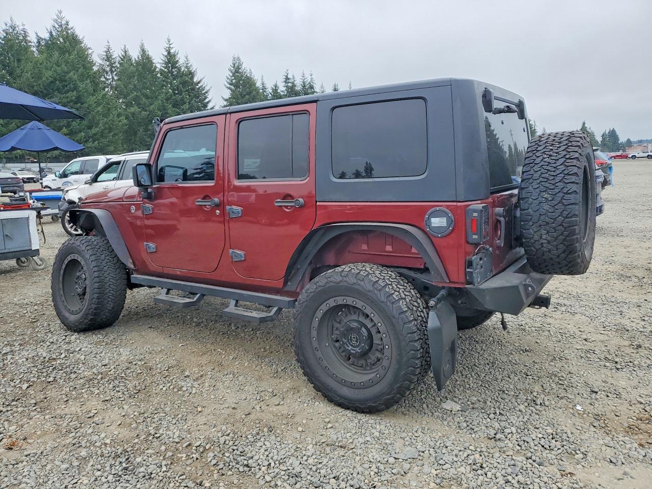 2008 Jeep Wrangler Unlimited X Бордовый vin: 1J8GA391X8L594205