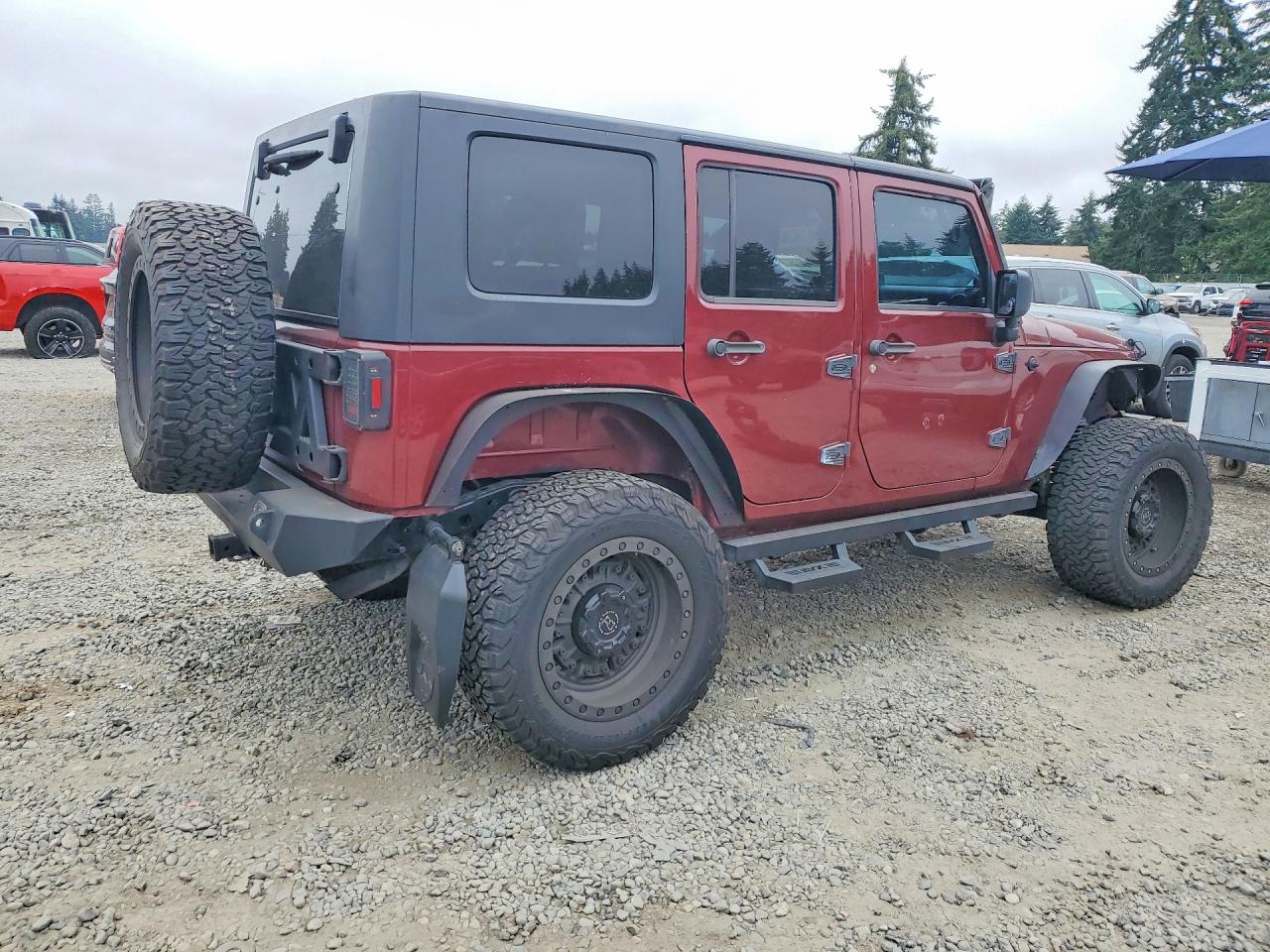 2008 Jeep Wrangler Unlimited X Бордовый vin: 1J8GA391X8L594205