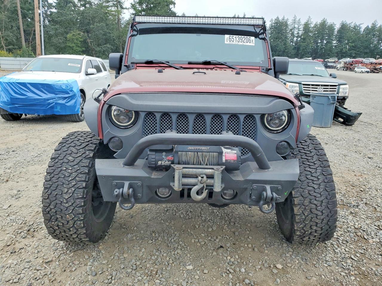2008 Jeep Wrangler Unlimited X Бордовый vin: 1J8GA391X8L594205