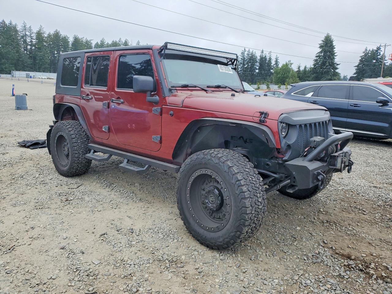 2008 Jeep Wrangler Unlimited X Бордовый vin: 1J8GA391X8L594205
