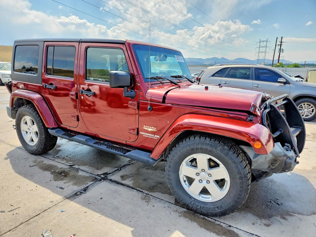2008 Jeep Wrangler Unlimited Sahara Maroon vin: 1J8GA59128L534883