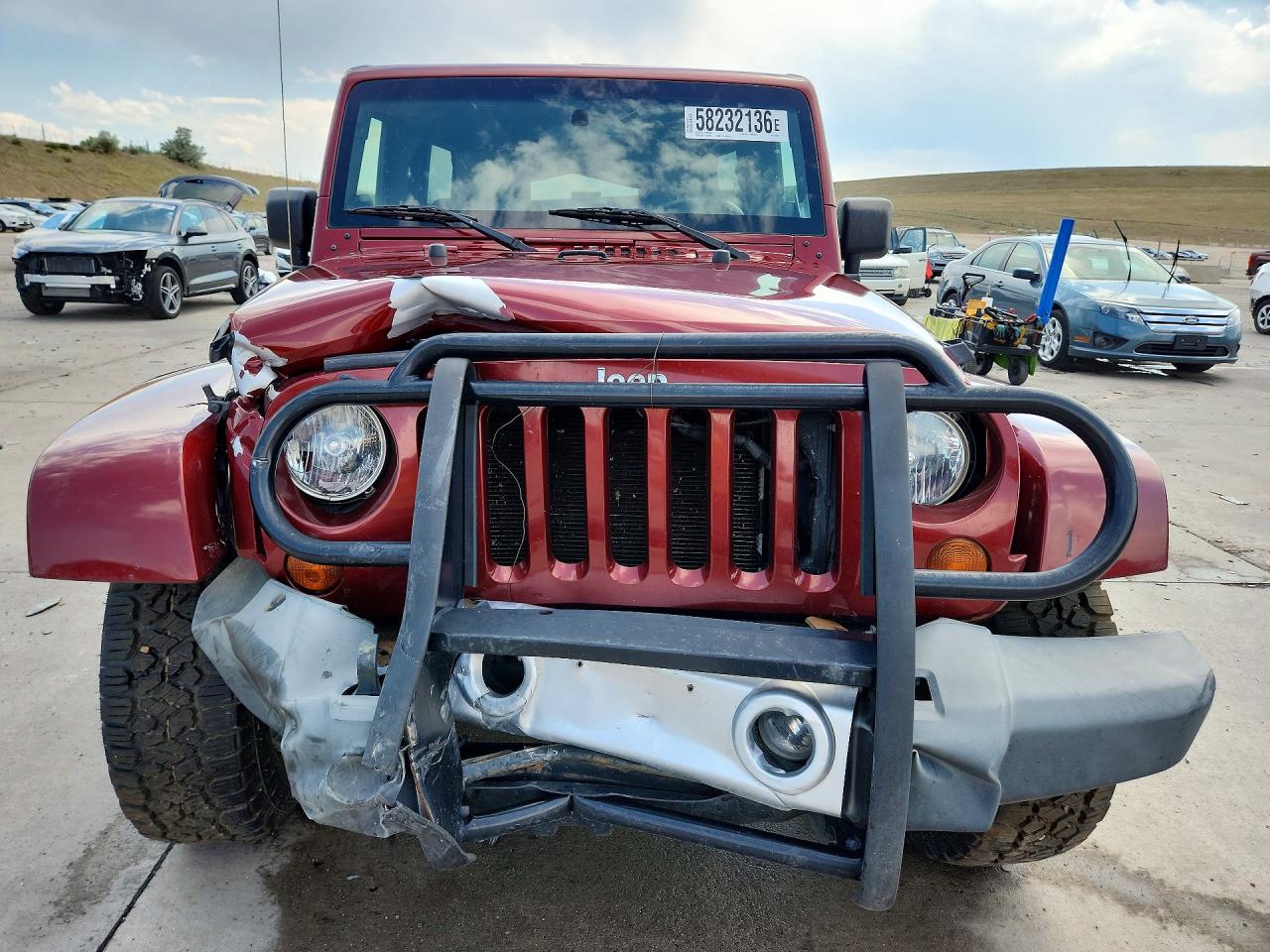 2008 Jeep Wrangler Unlimited Sahara Maroon vin: 1J8GA59128L534883