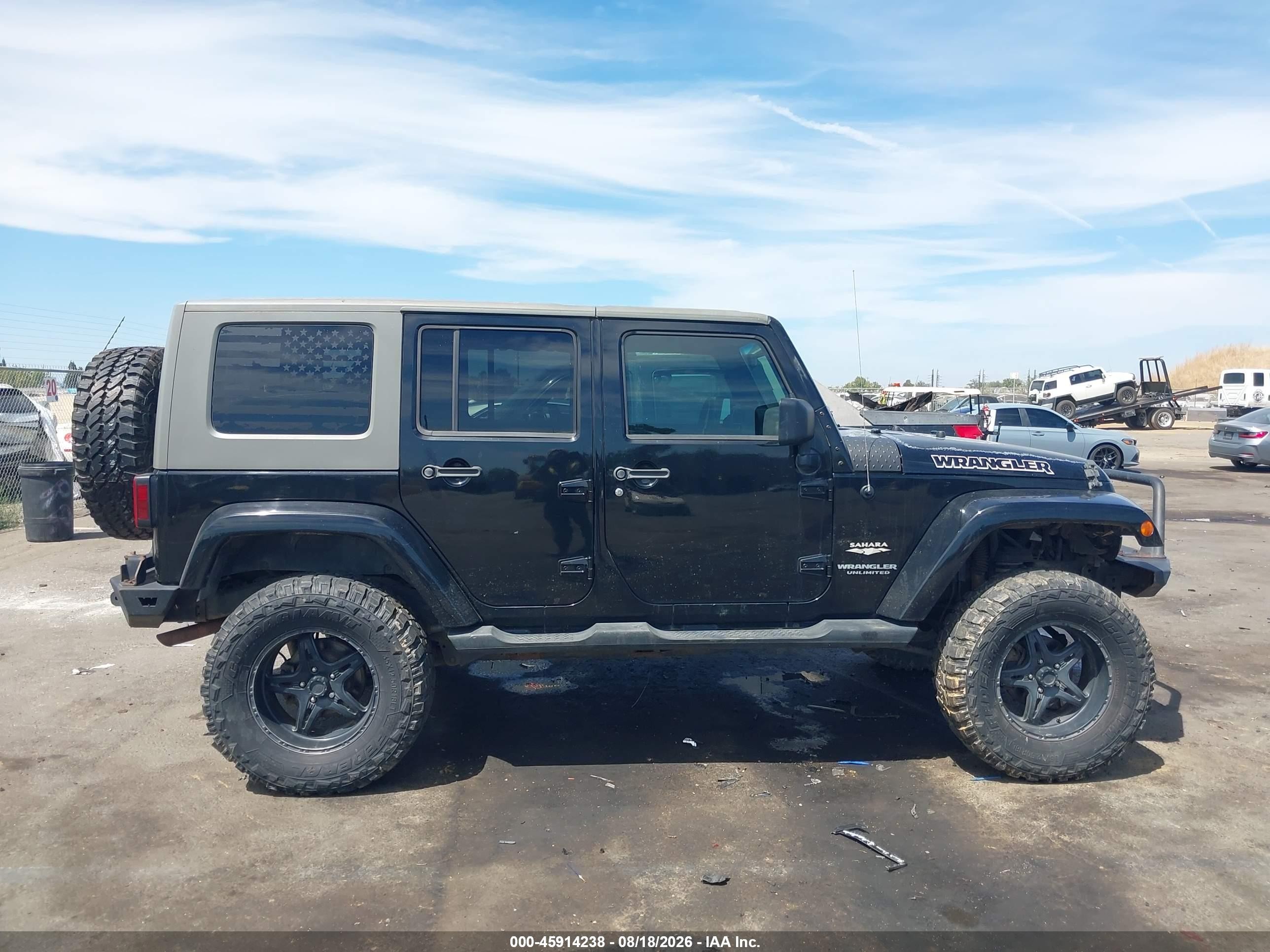 2007 Jeep Wrangler Unlimited Sahara Black vin: 1J8GA59137L216852