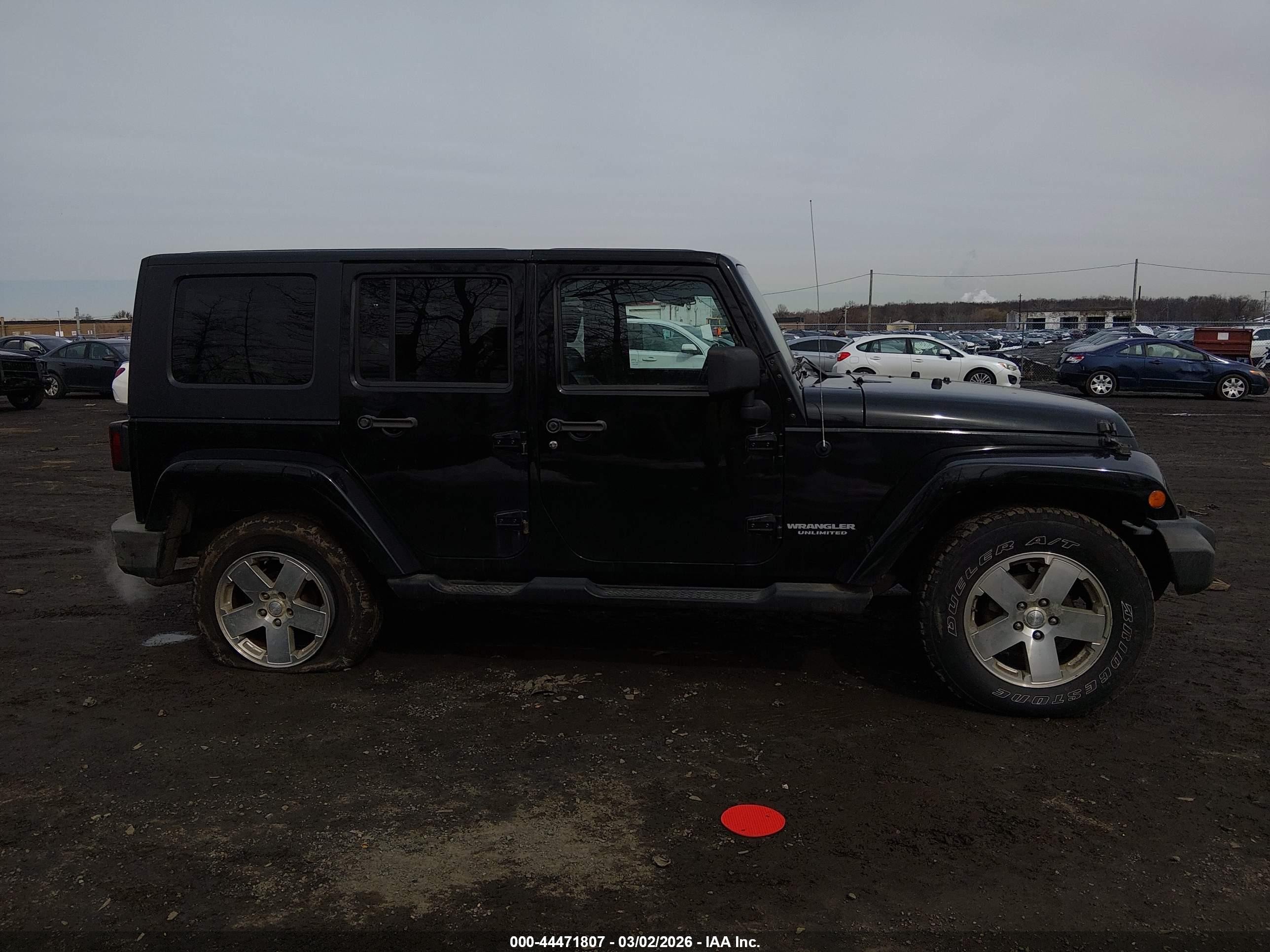 2008 Jeep Wrangler Unlimited Sahara Black vin: 1J8GA59148L627095