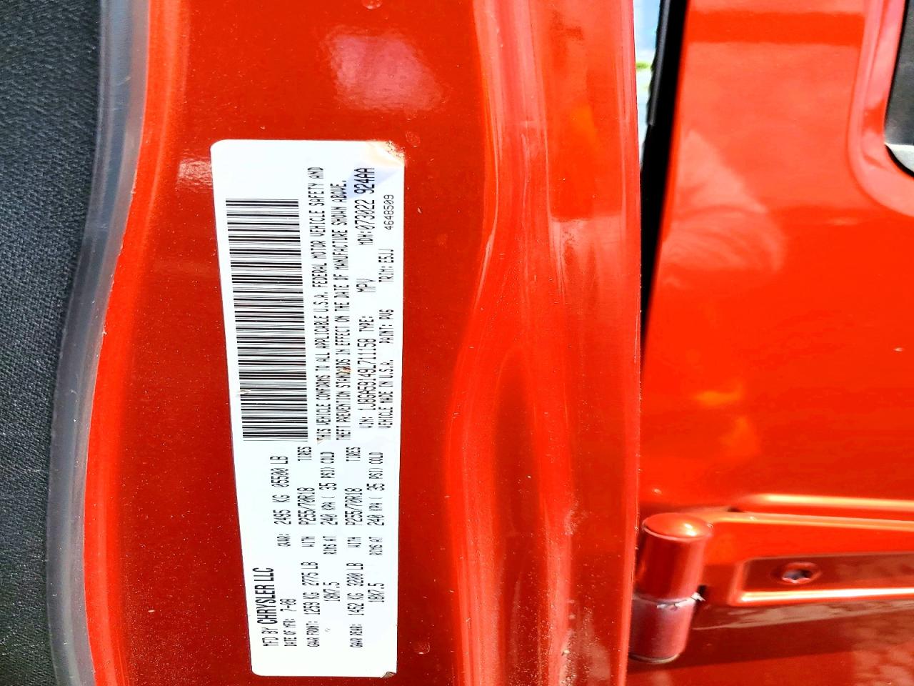 2009 Jeep Wrangler Unlimited Sahara Orange vin: 1J8GA59149L711158