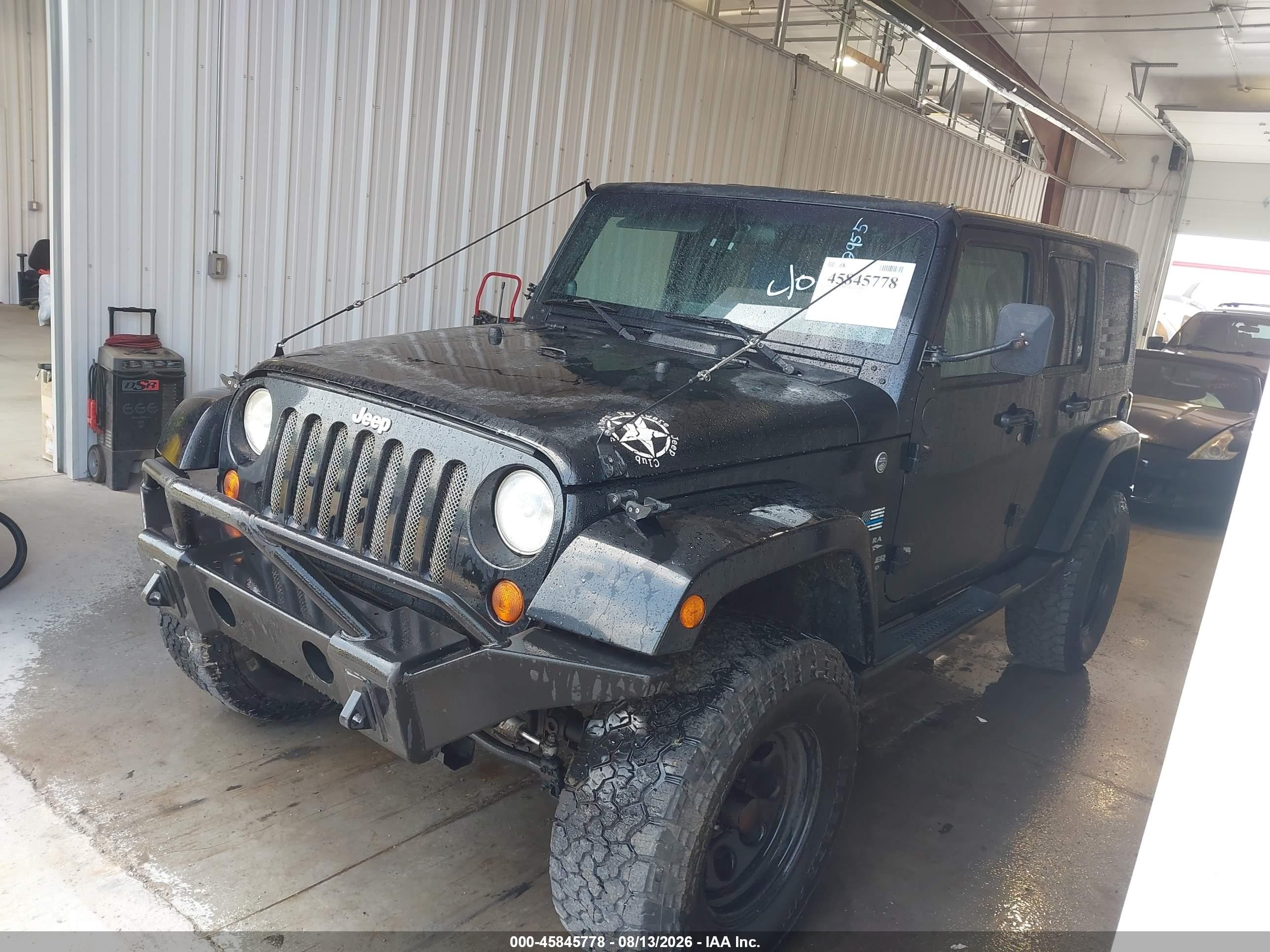2008 Jeep Wrangler Unlimited Sahara Черный vin: 1J8GA59158L592955