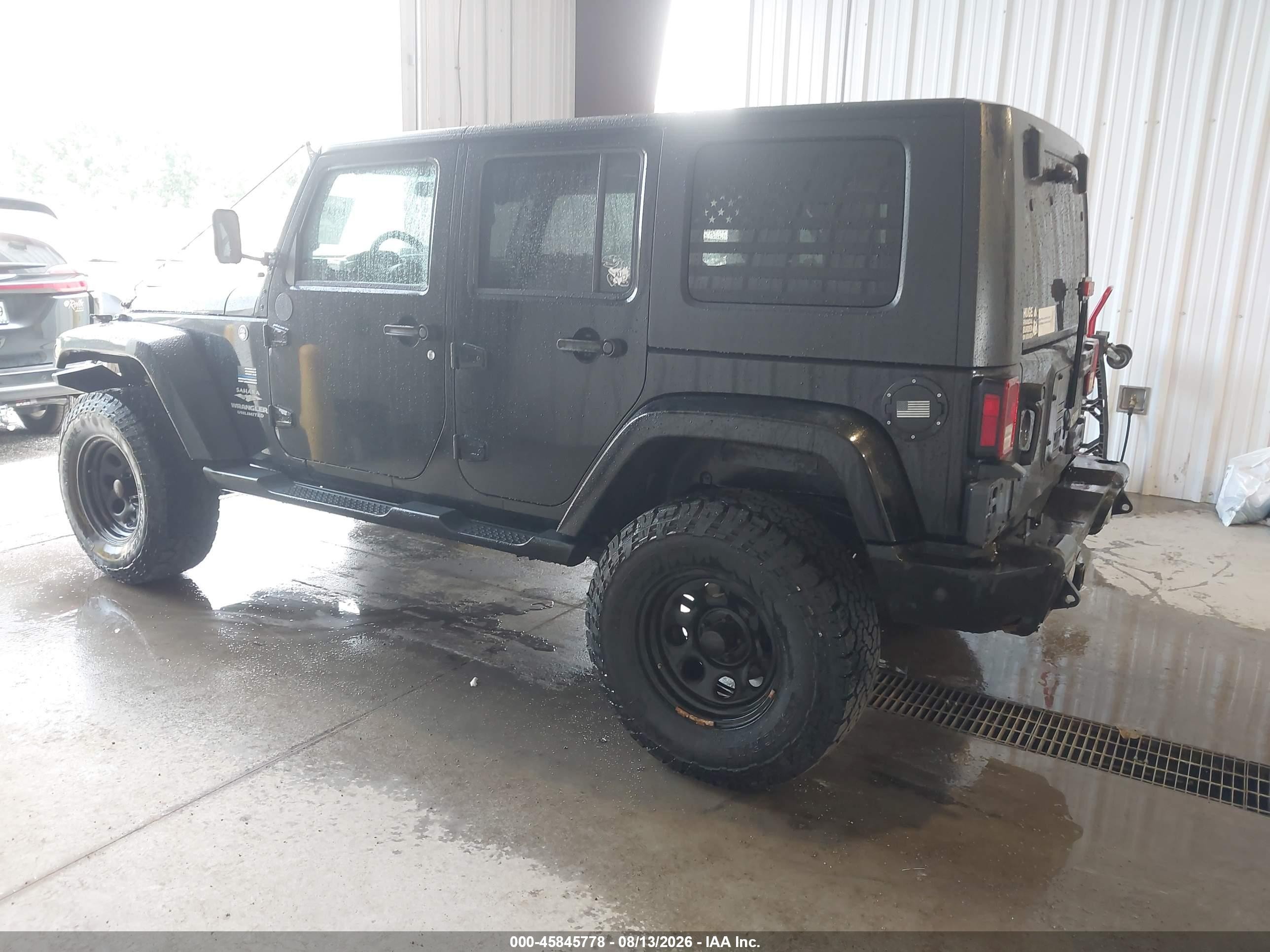 2008 Jeep Wrangler Unlimited Sahara Черный vin: 1J8GA59158L592955