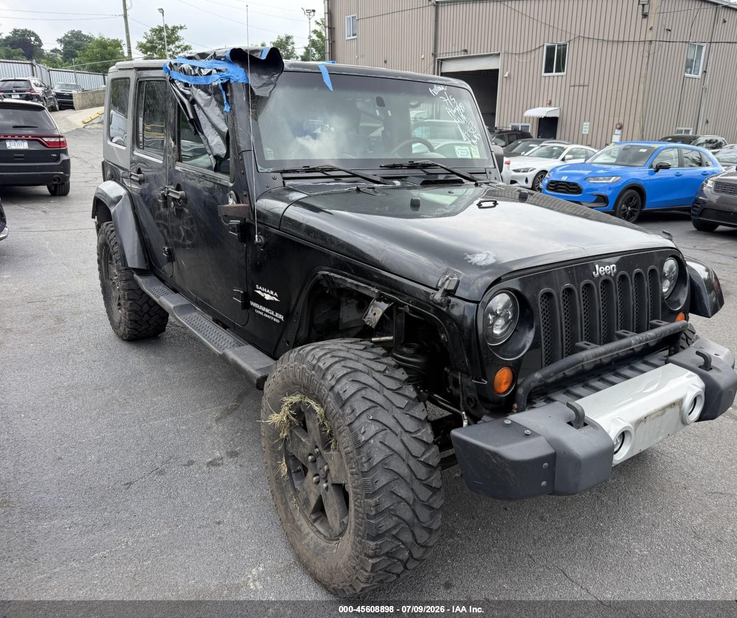 2008 Jeep Wrangler Unlimited Sahara Black vin: 1J8GA59158L623847