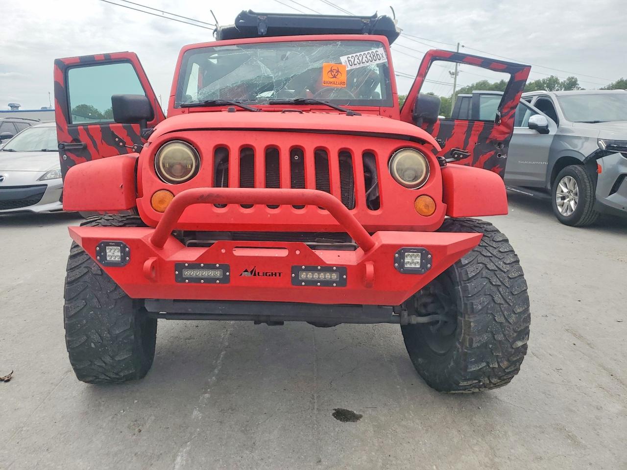 2007 Jeep Wrangler Sahara Красный vin: 1J8GA59197L214801