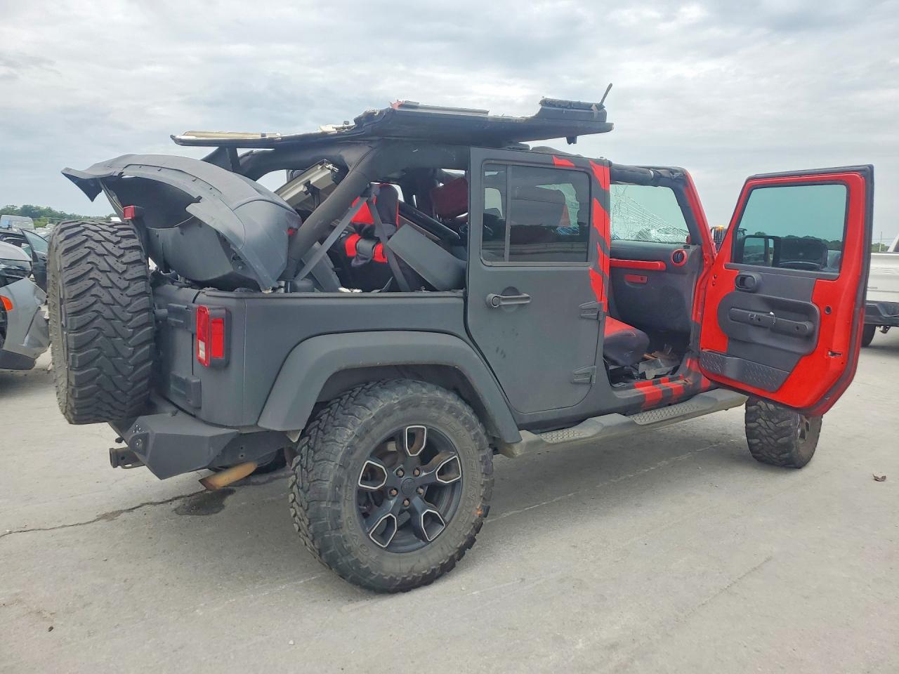 2007 Jeep Wrangler Sahara Красный vin: 1J8GA59197L214801
