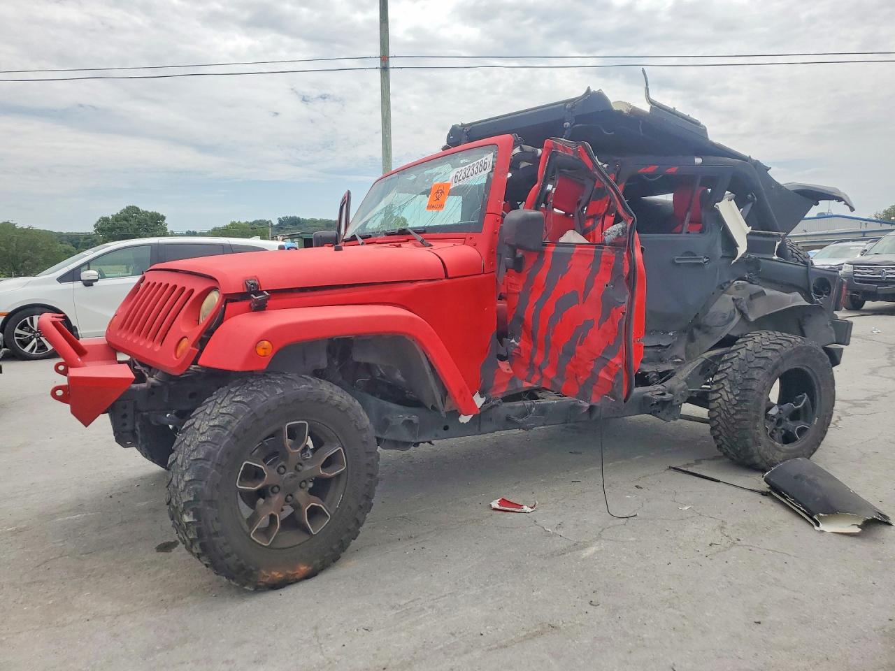 2007 Jeep Wrangler Sahara Красный vin: 1J8GA59197L214801