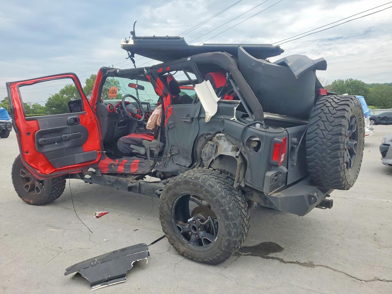2007 Jeep Wrangler Sahara Красный vin: 1J8GA59197L214801