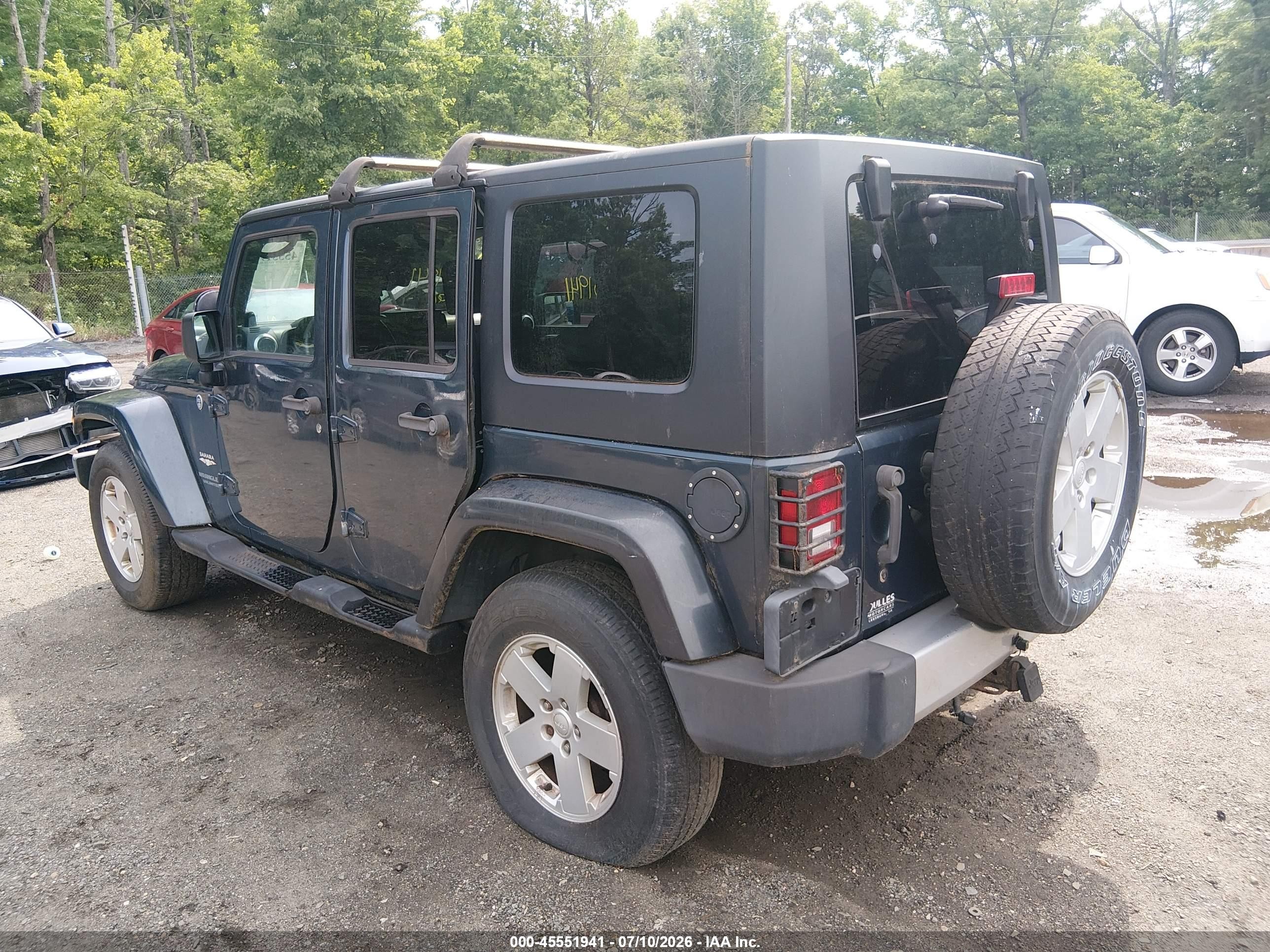 2008 Jeep Wrangler Unlimited Sahara Blue vin: 1J8GA59198L532578